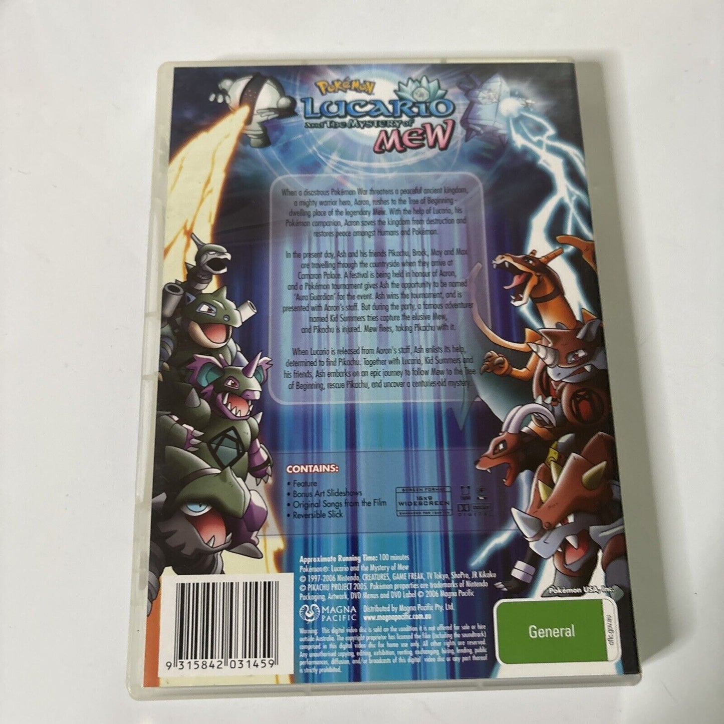 Pokemon - Lucario & the Mystery of Mew : Movie 8 (DVD, 2005) Region 4