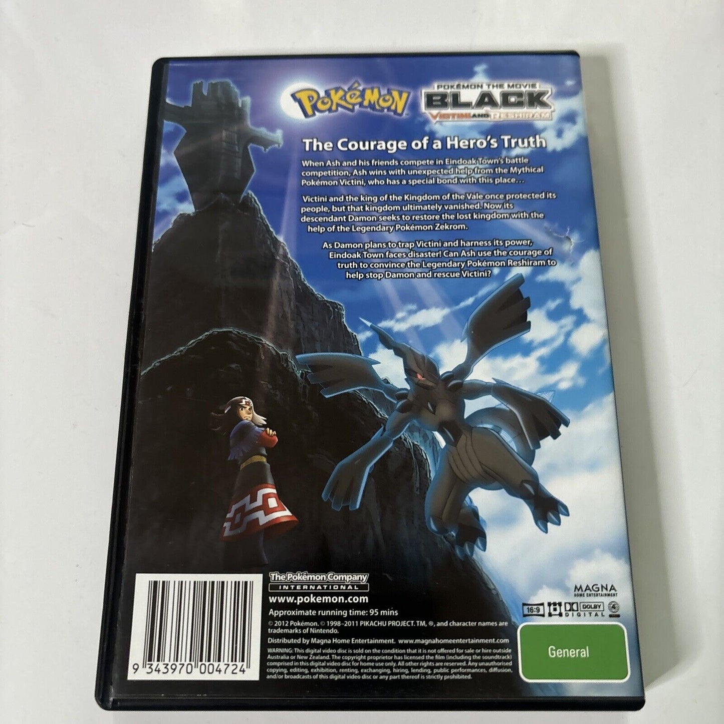Pokemon the Movie - Black: Victini and Reshiram (DVD, 2011) Region 4