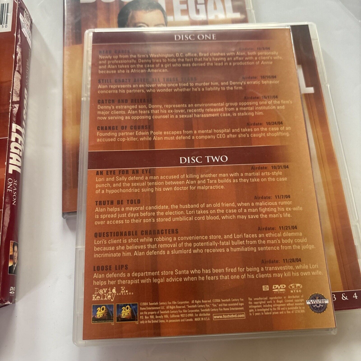 Boston Legal - Season One (DVD, 2006, 5-Disc) William Shatner Region 1