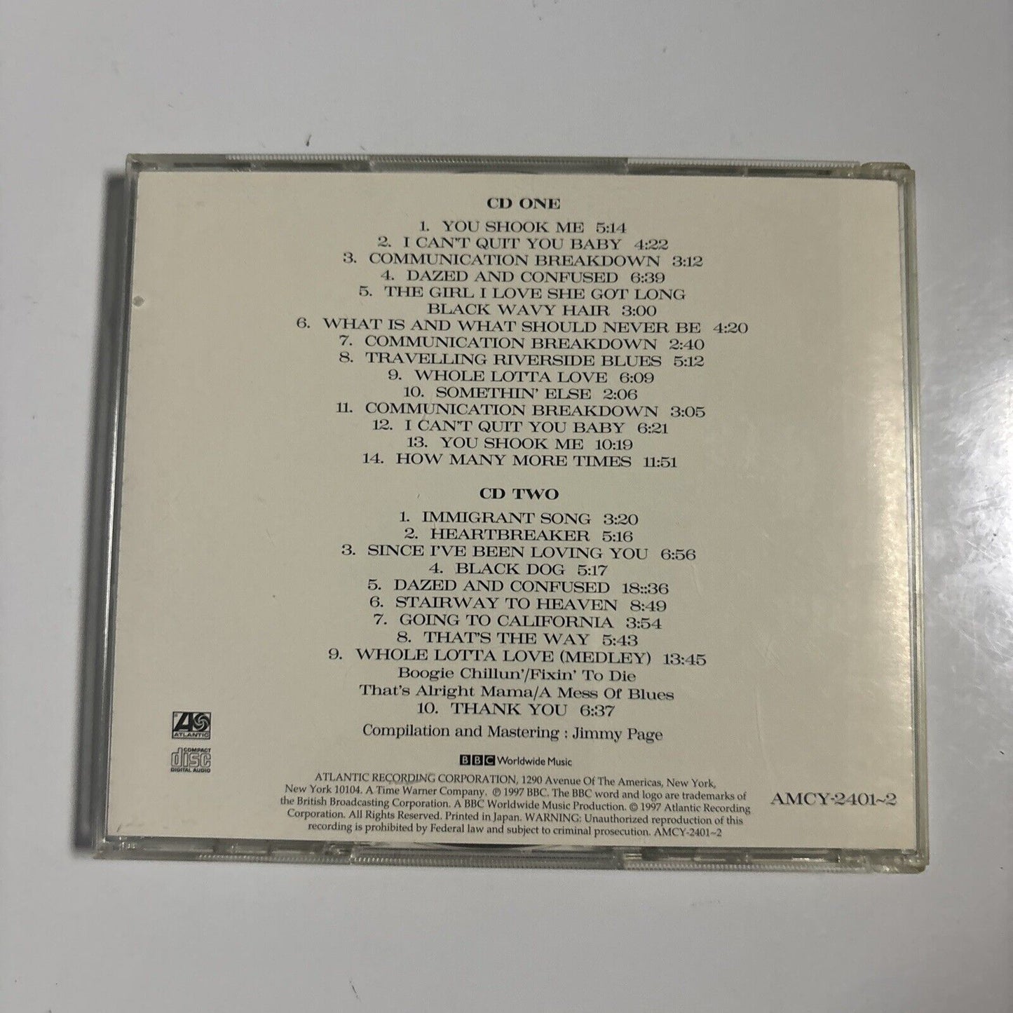 Led Zeppelin - BBC Sessions (CD, 1997, 2-Disc) Japan amcy-2401-2