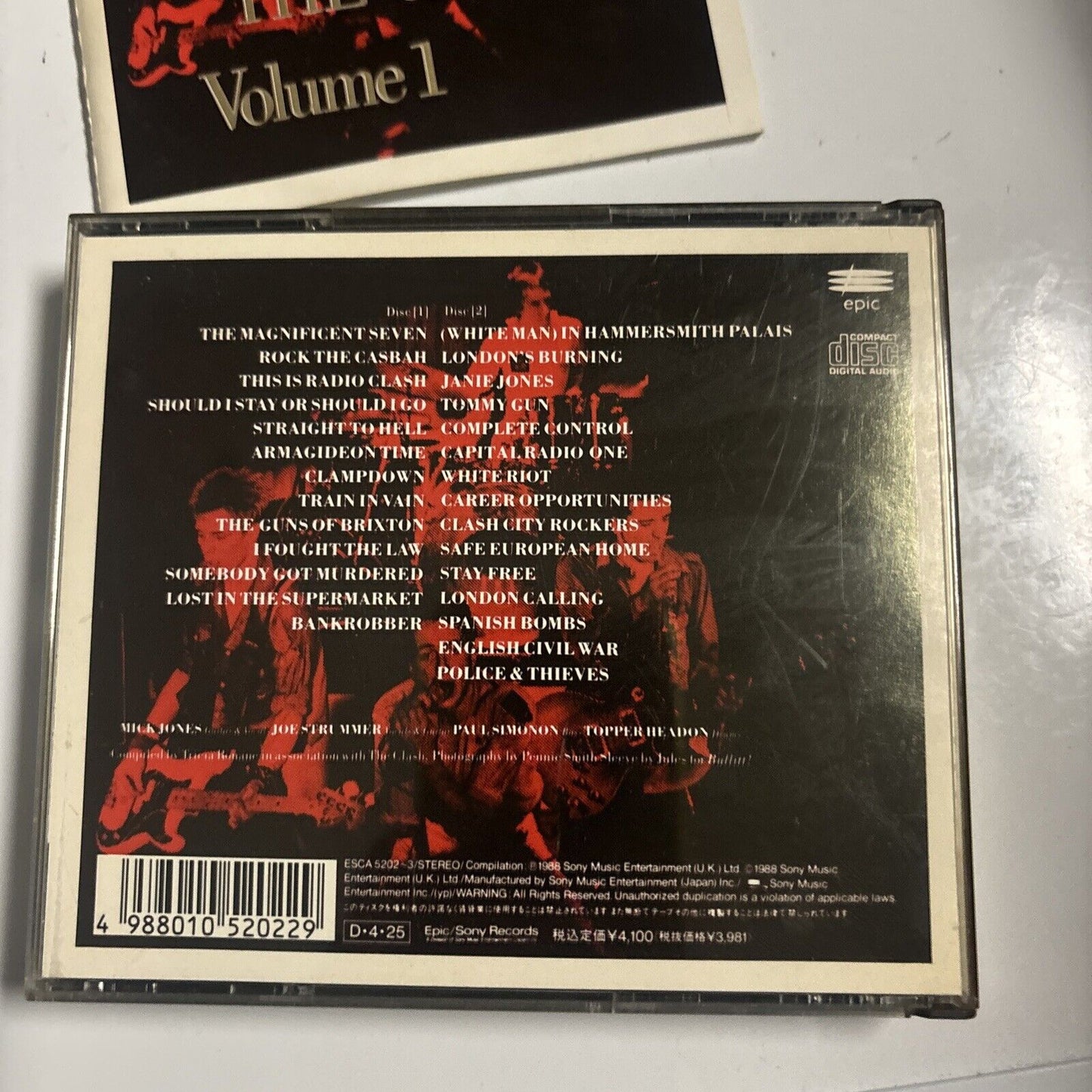 The Clash - The Story Of The Clash Volume 1 (CD, 1991) Japan ESCA-5202-3