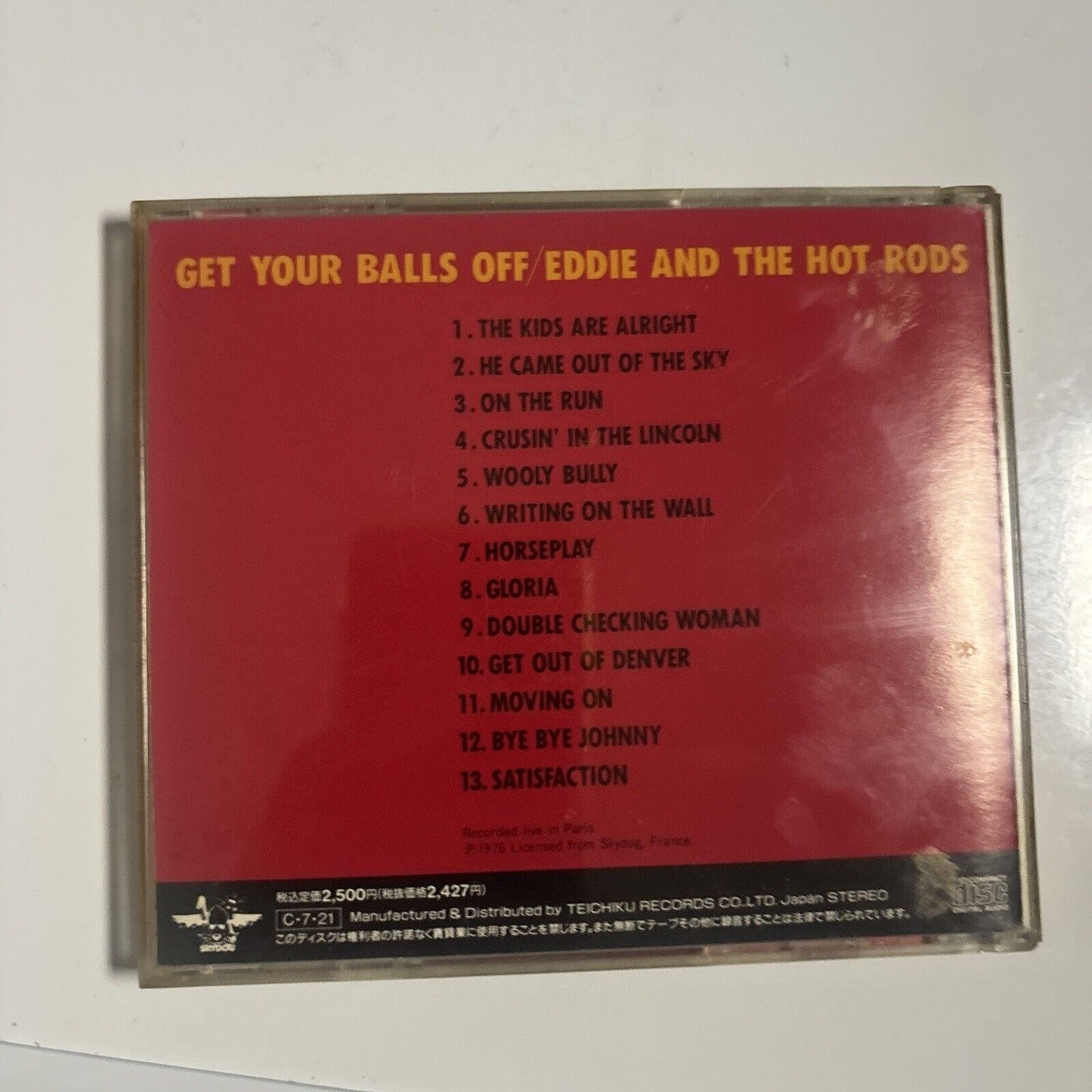 Eddie And The Hot Rods - Get Your Balls Off (CD, 1990) Japan tecp-25357