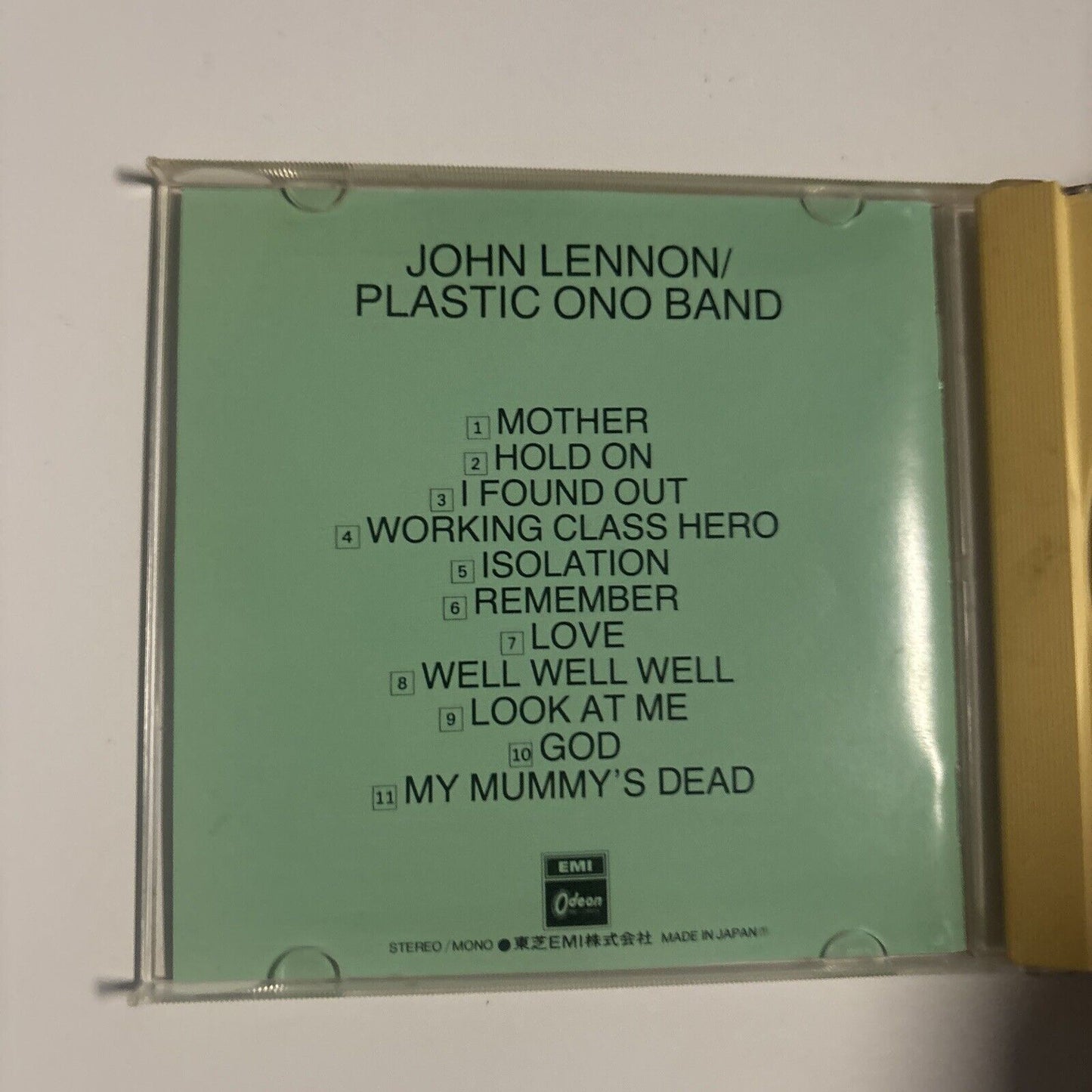 John Lennon & Plastic Ono Band (CD, 1995) Japan tocp-3122
