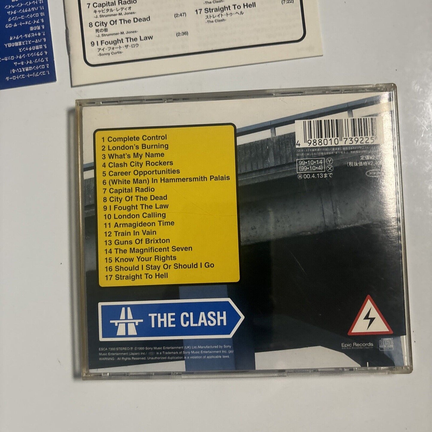 The Clash - From Here To Eternity - Live (CD, 1999) Japan ESCA-7392 Obi