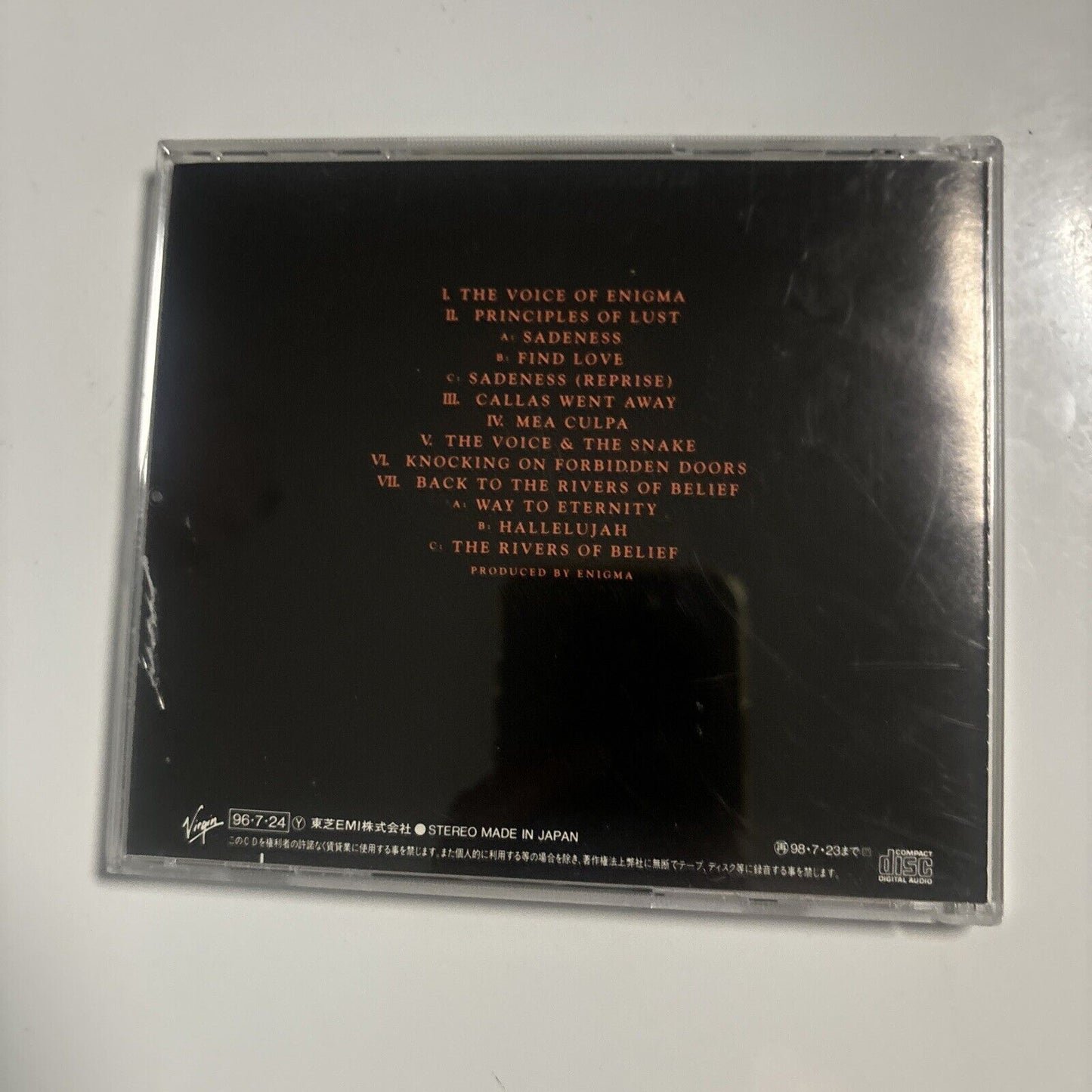Enigma - MCMXC a.D. (CD, 1996) Japan vjcp-3270