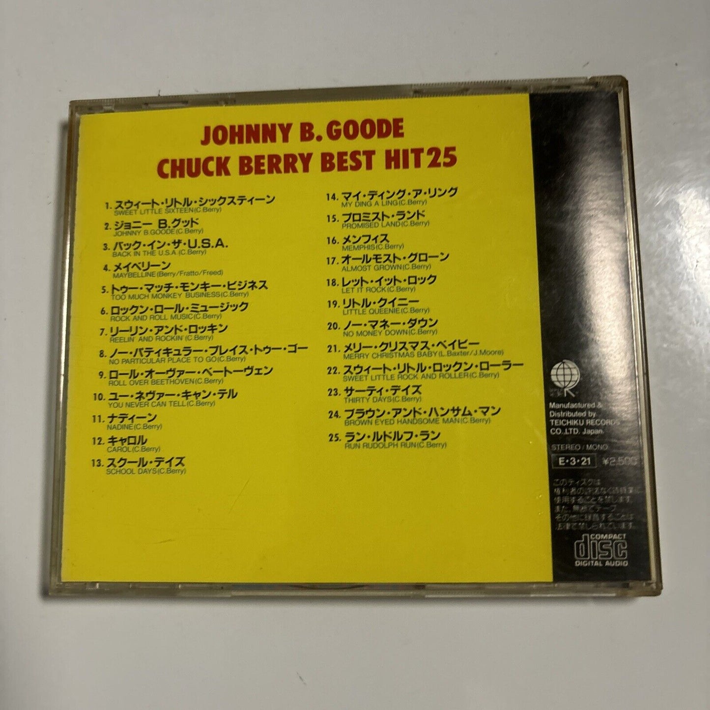 Chuck Berry Johnny B.Goode / Chuck Berry's Best Hits 25 (CD, 1993) Japan 25cp-40