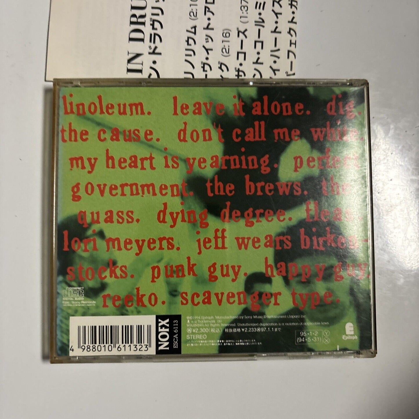NOFX - Punk In Drublic (CD, 1995) Japan ESCA 6113