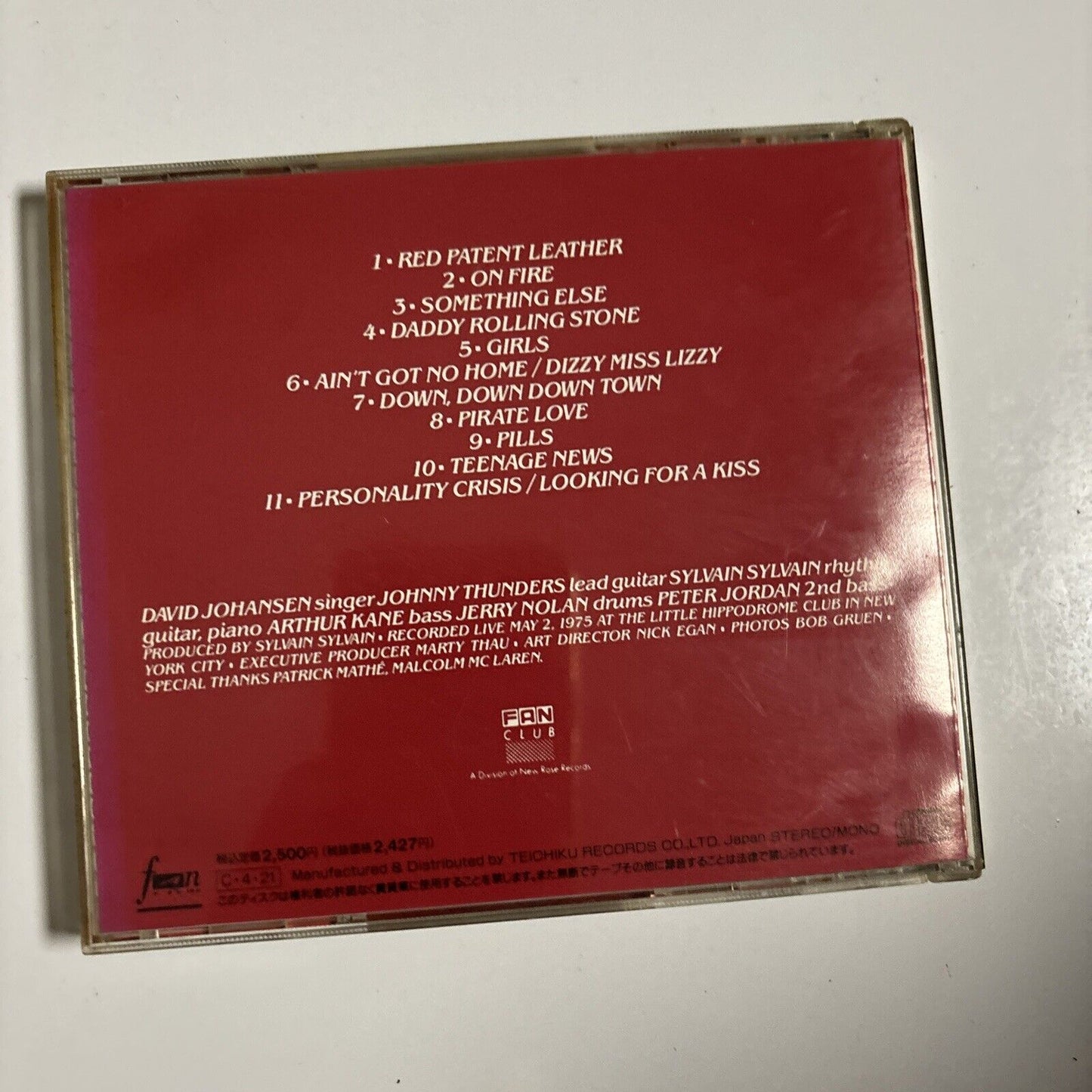 New York Dolls - Red Patent Leather (CD, 1990) Japan tecp-25234