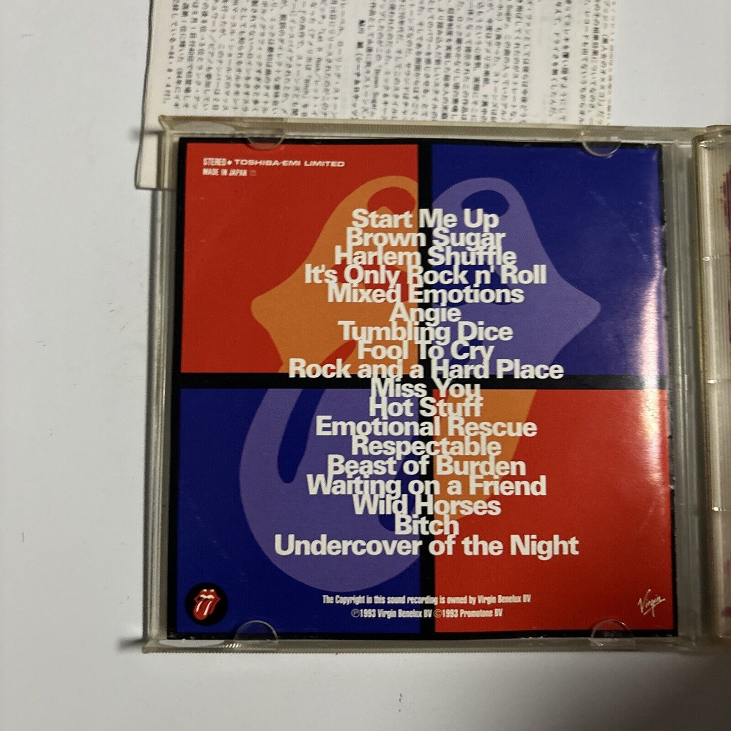 The Rolling Stones - Jump Back (CD, 1993) Japan vjcp-25084