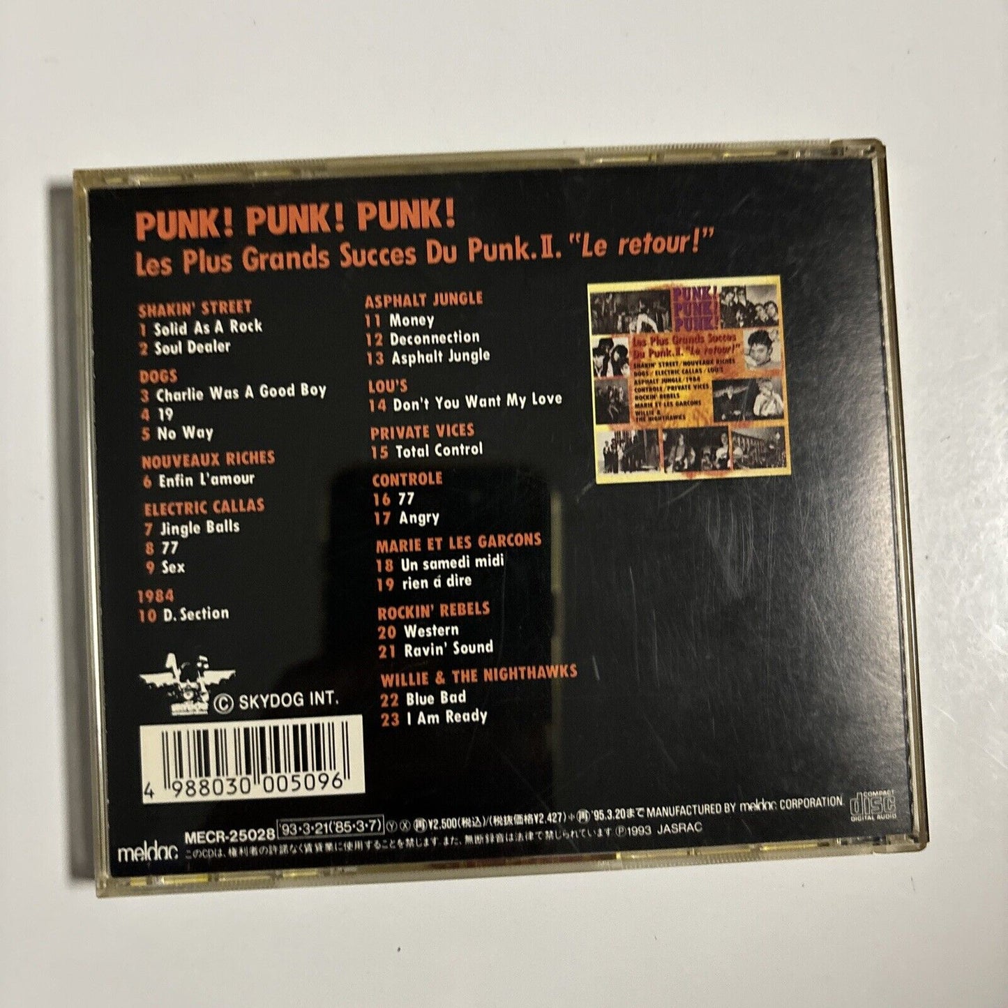 Les Plus Grand Succès Du Punk II - "Le Retour!" (CD, 1993) Japan MECR-25028