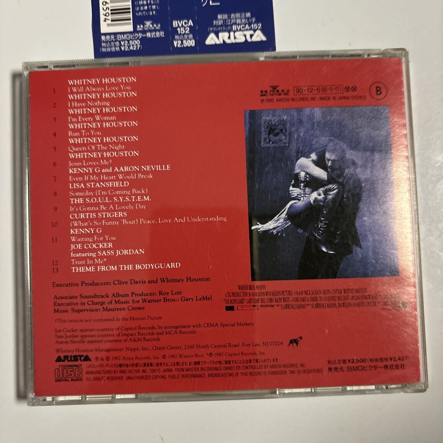 The Bodyguard (Original Soundtrack Album) (CD, 1992) Japan BVCA-152 Obi