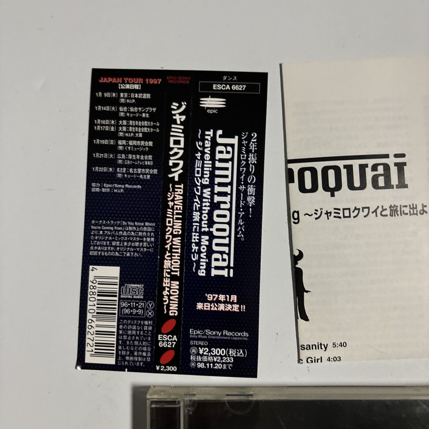 Jamiroquai - Travelling Without Moving (CD, 1996) Japan ESCA-6627 Obi