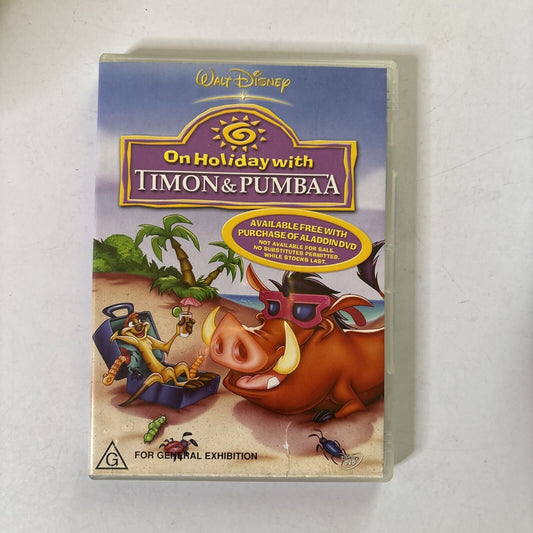On Holiday With Timon & Pumbaa (DVD, 1997) Region 4