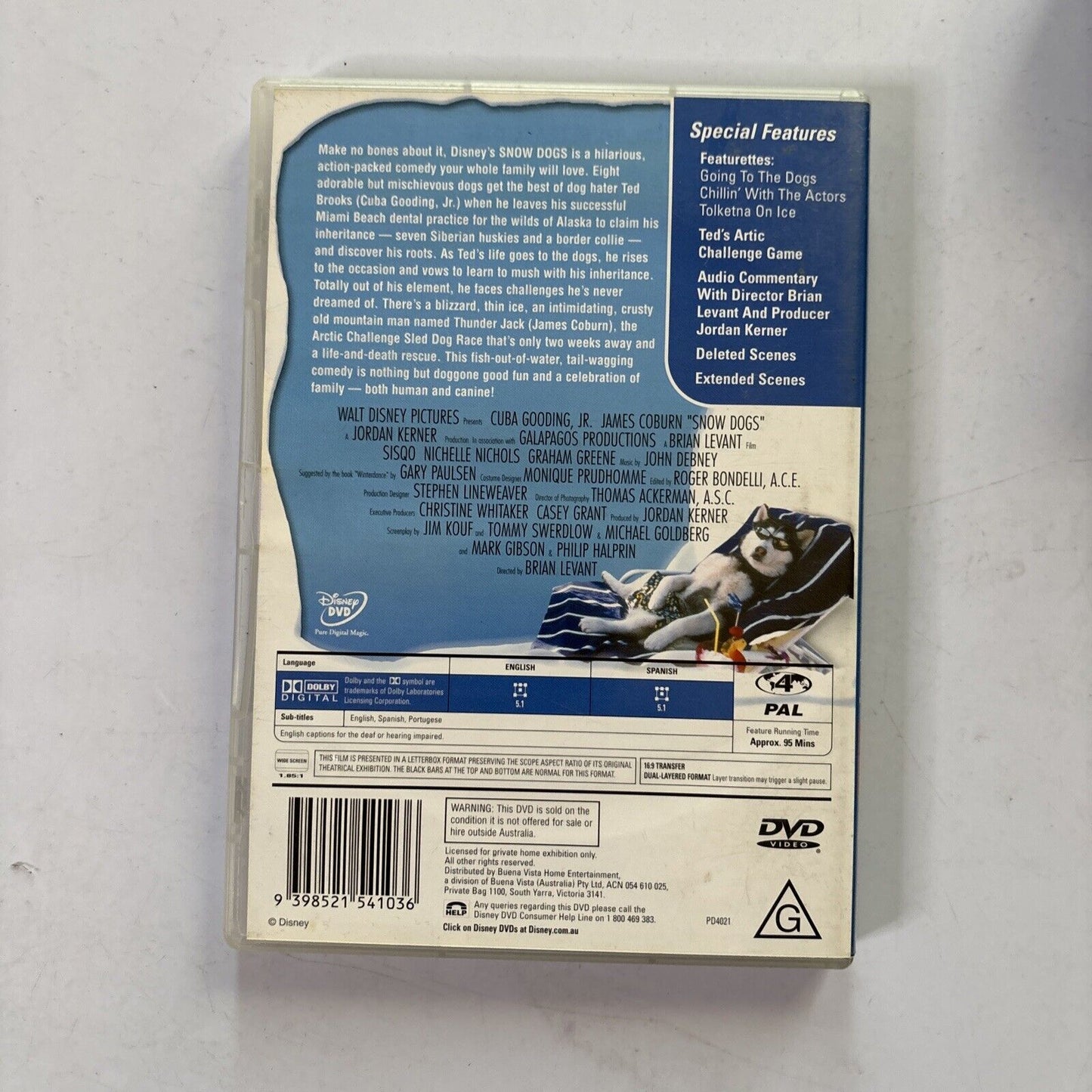 Snow Dogs (DVD, 2002) Cuba Gooding Jr. Region 4