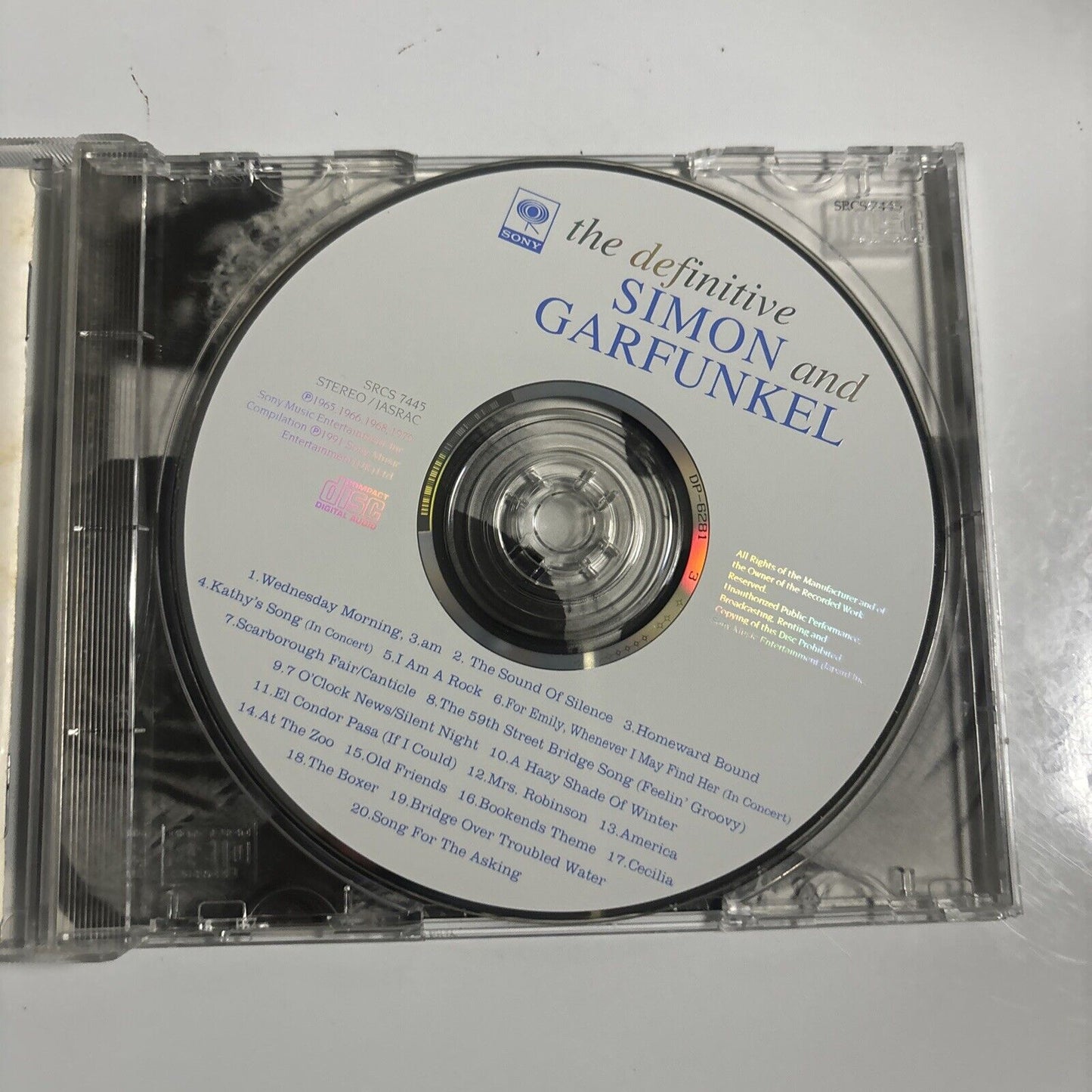 Simon & Garfunkel - The Definitive Simon & Garfunkel (CD, 1994) Japan SRCs-7445