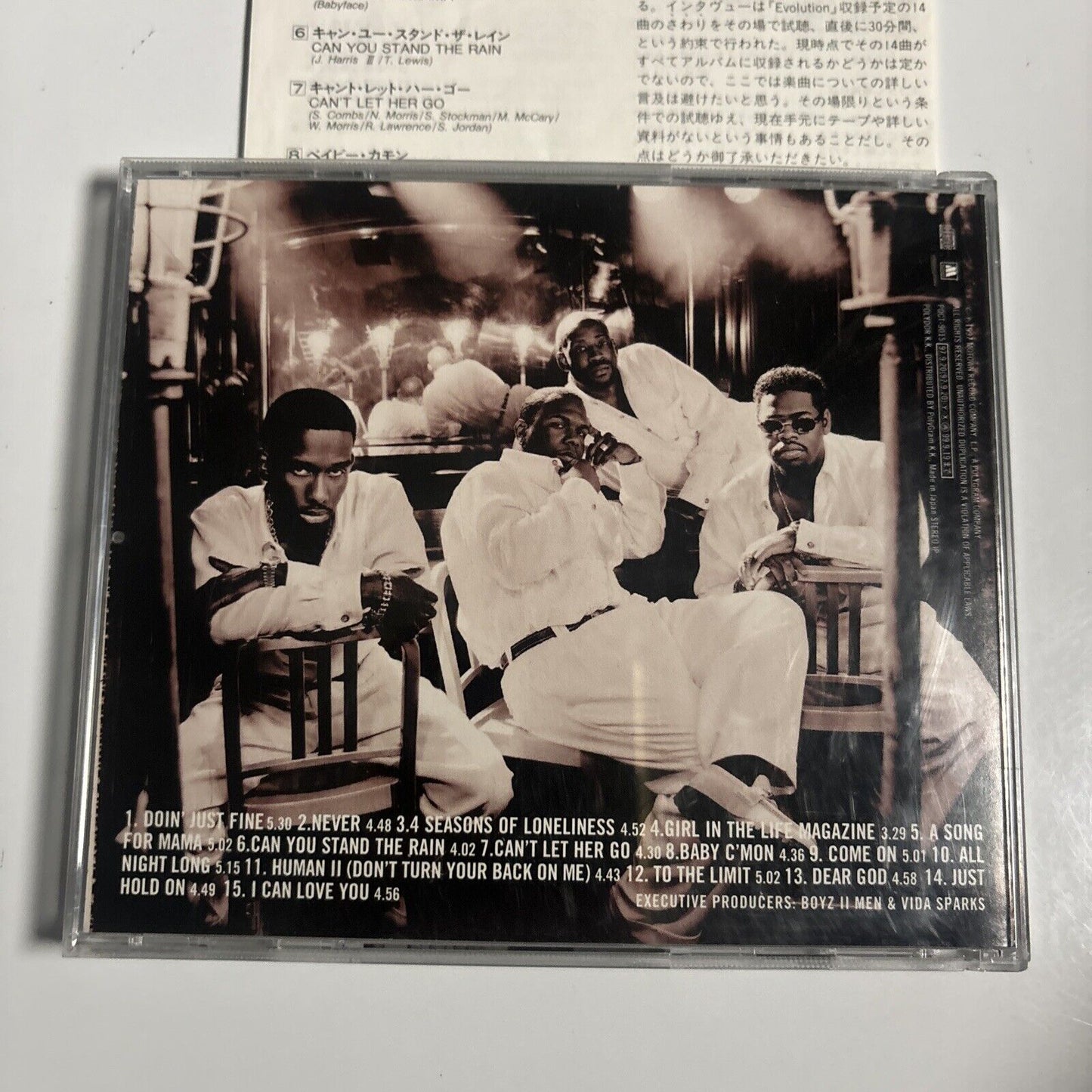 Boyz II Men - Evolution (CD, 1997) Funk / Soul Japan poct-9015