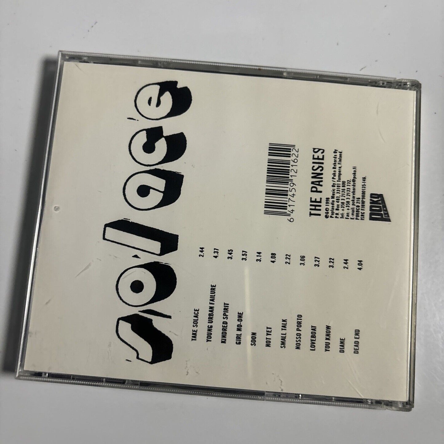 The Pansies - Solace (CD, 1998) Finland POKOCD 216