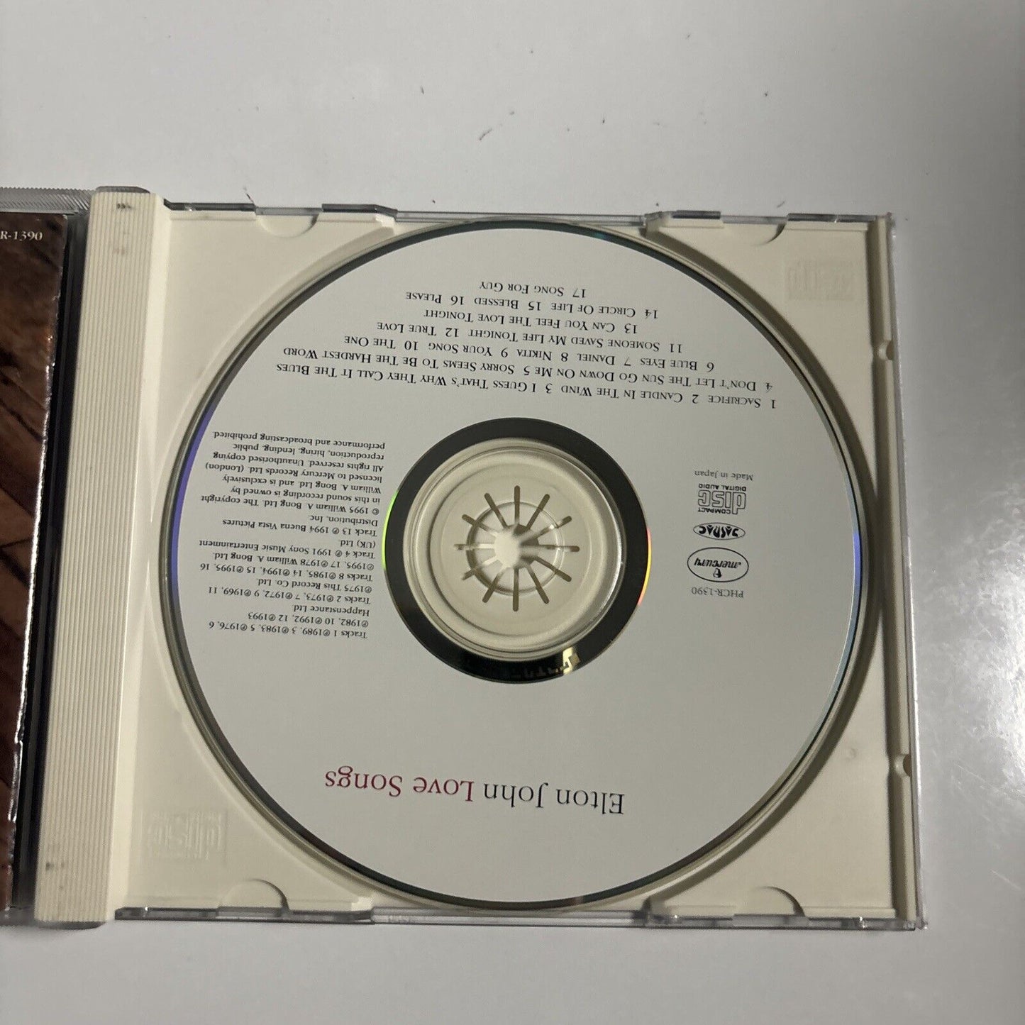Elton John - Love Songs (CD, 1995) Japan PHCR-1390