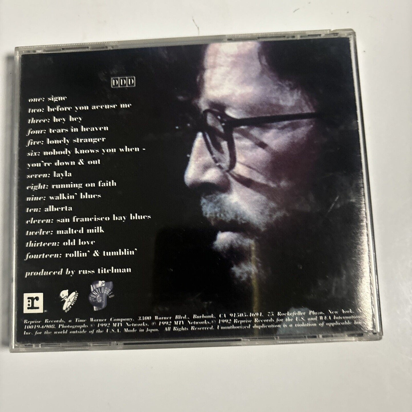Eric Clapton - Unplugged (CD, 1992) Japan wpcp-4950 Reprise Records