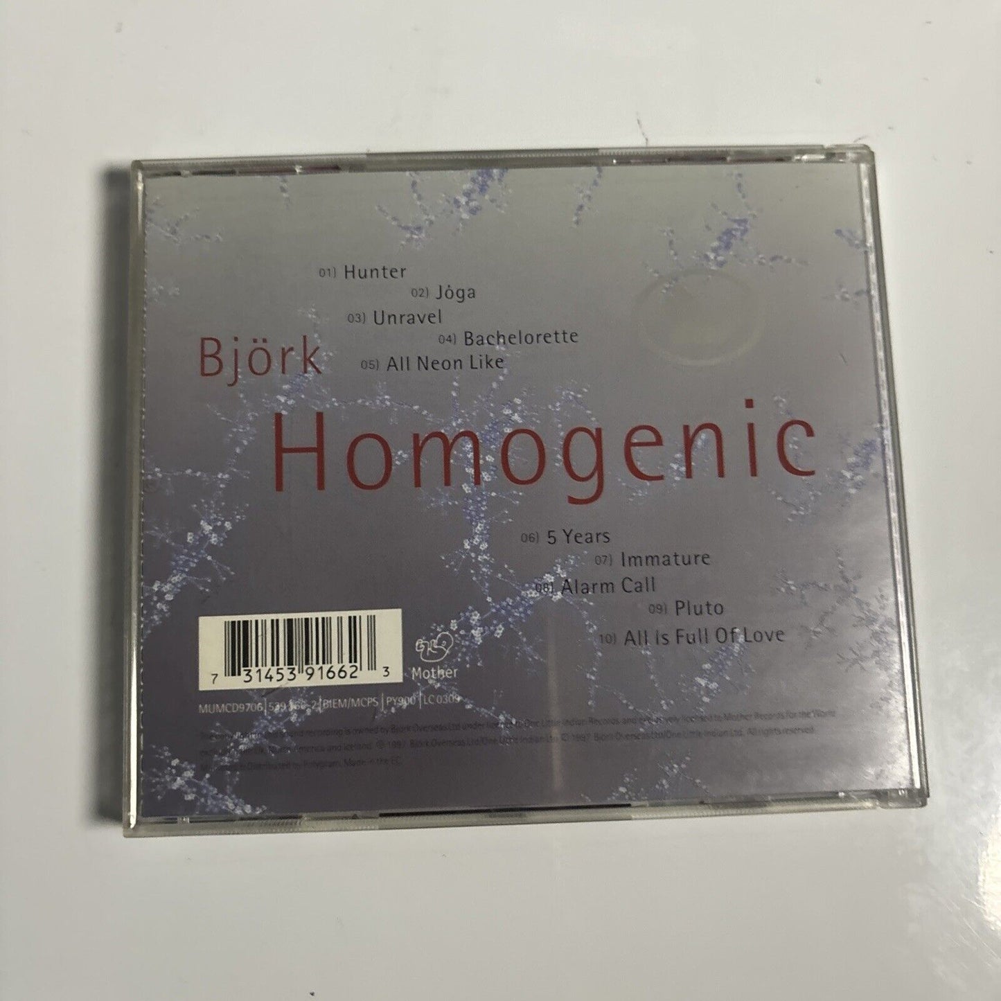 Björk - Homogenic (CD, 1997) Mother Records MUMCD9706