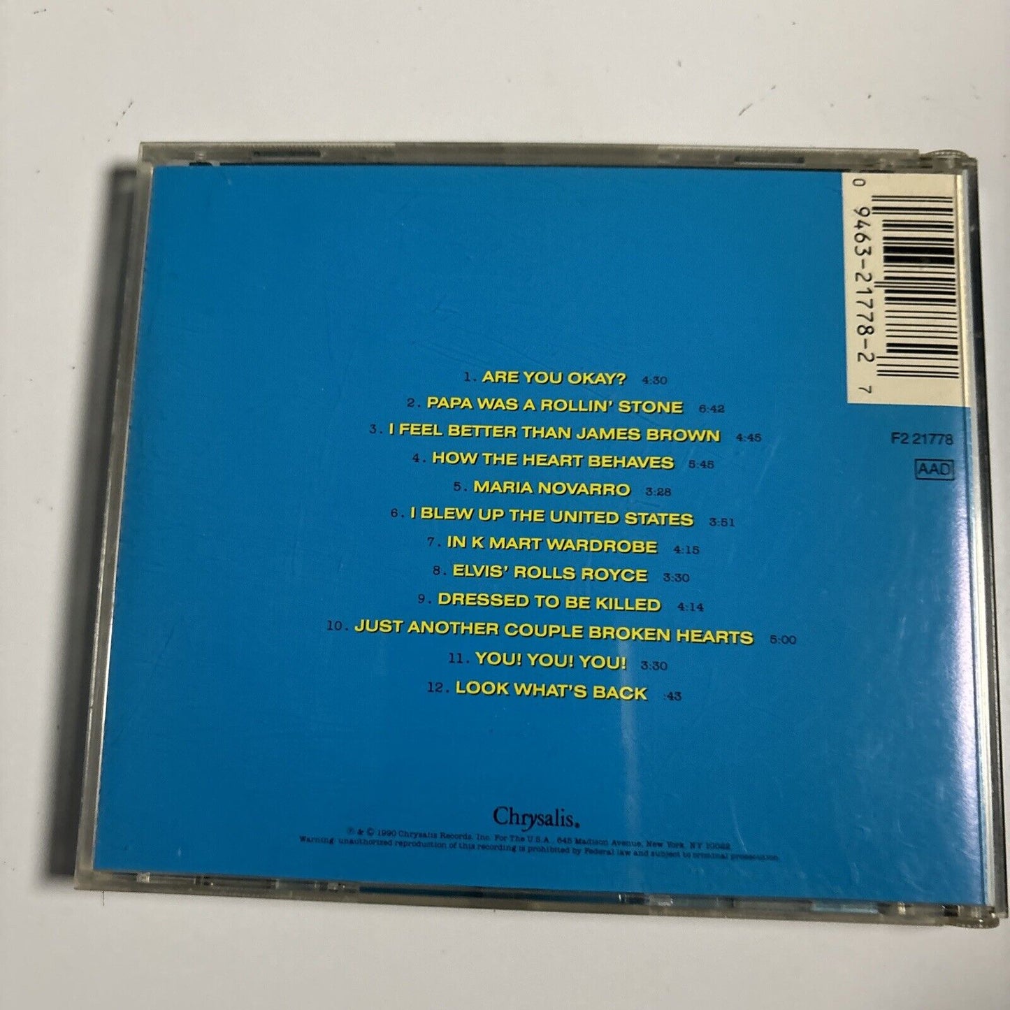 Was (Not Was) - Are You Okay? (CD, 1990) F2 21778