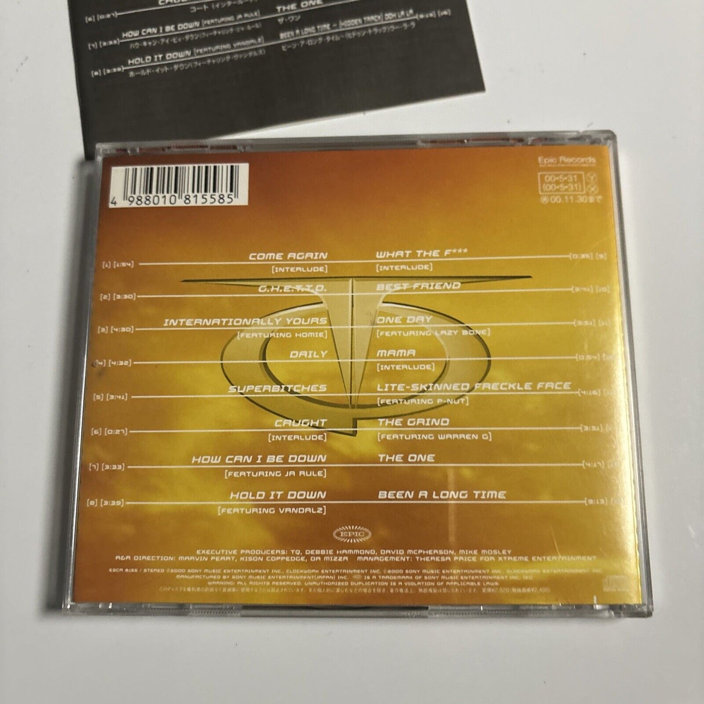 TQ - The Second Coming (CD, 2000) Japan ESCA-8155 Hip Hop Funk Soul