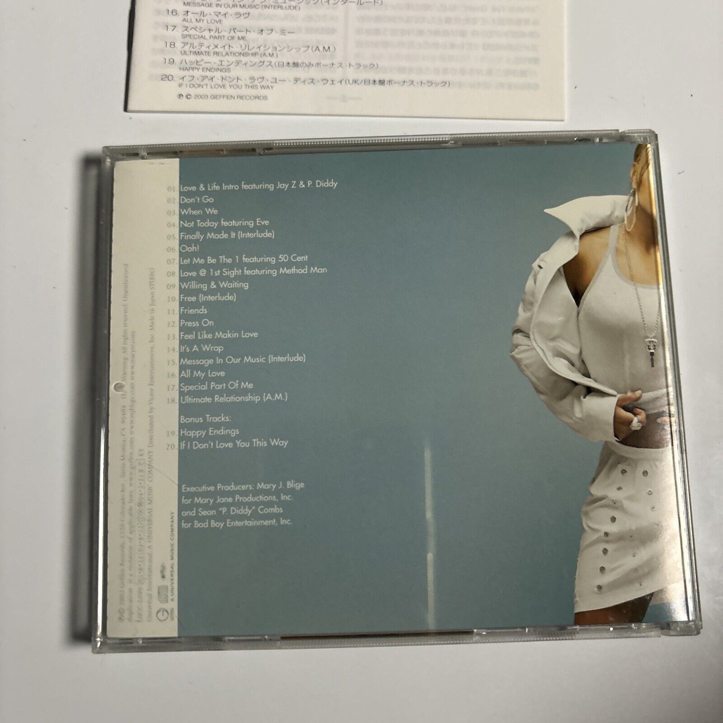 Mary J. Blige - Love & Life [Japan Bonus Track] (CD, 2003) Japan uicc-1090