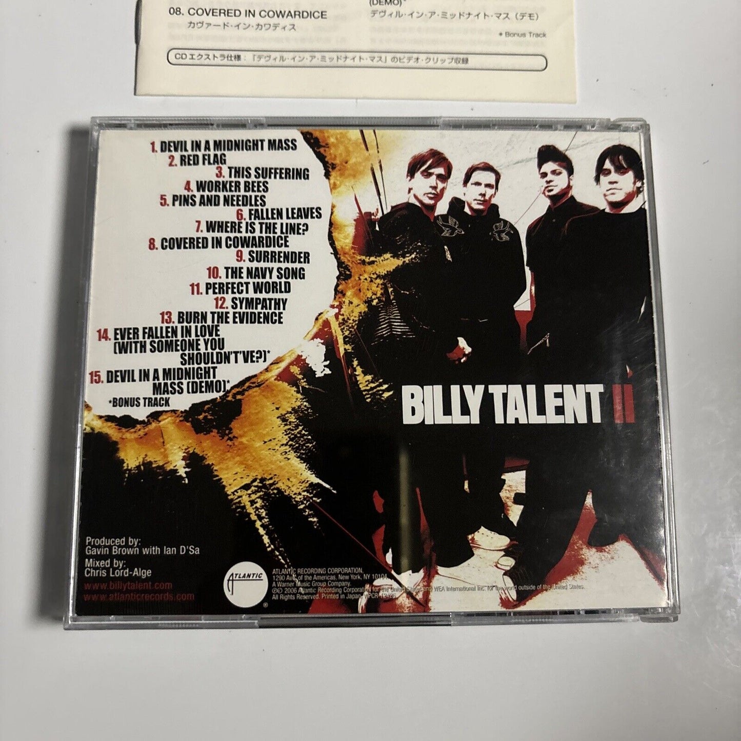 Billy Talent - Billy Talent II [Japan Bonus Track] (CD, 2006) Japan wpcr-12426