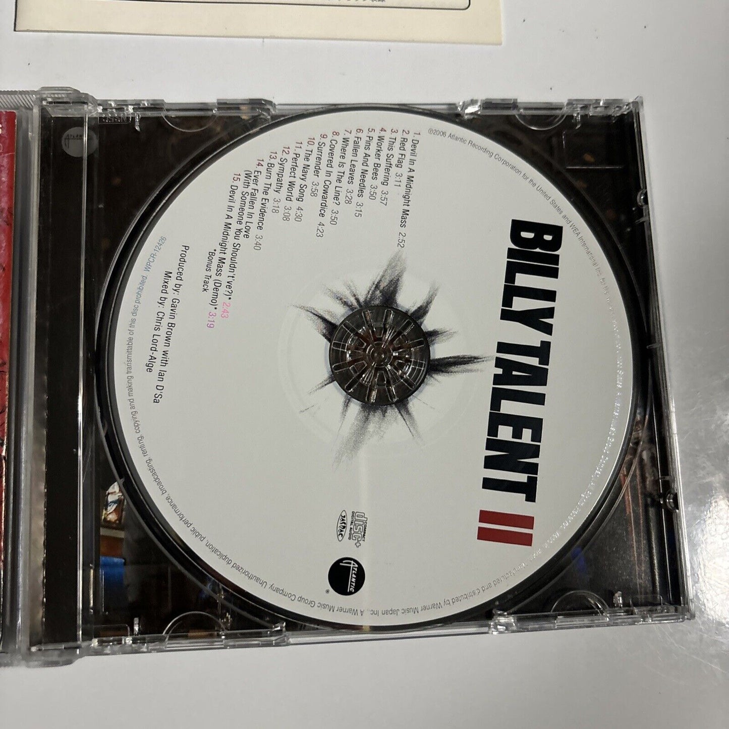 Billy Talent - Billy Talent II [Japan Bonus Track] (CD, 2006) Japan wpcr-12426