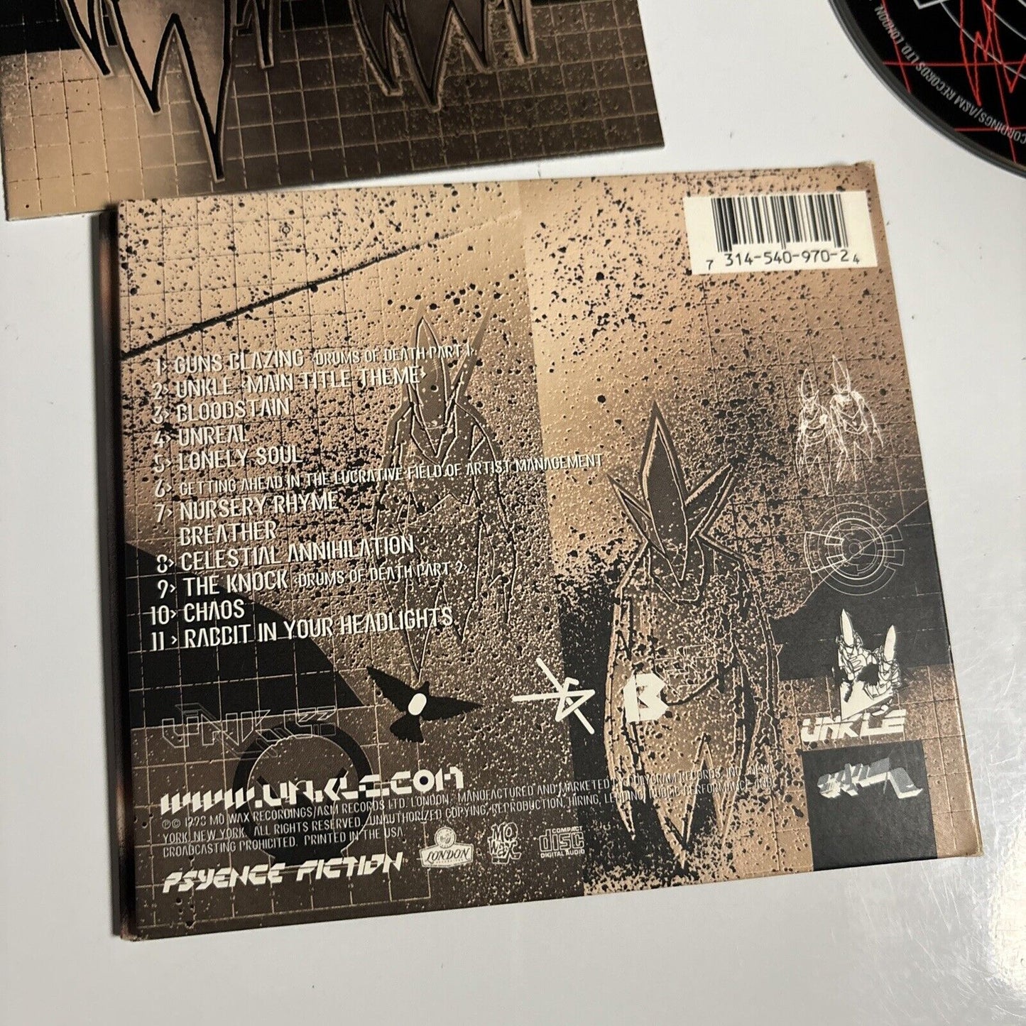 UNKLE - Psyence Fiction (CD, 1998) London Records Digipak