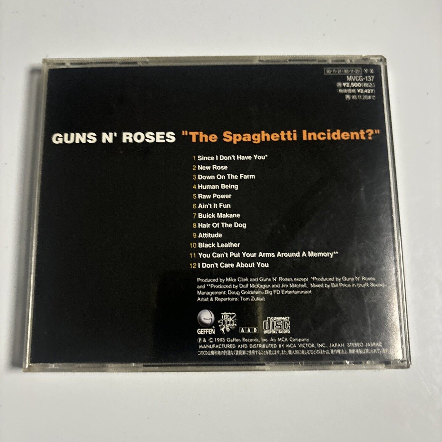 Guns N' Roses - The Spaghetti Incident? (CD, 1993) Japan mvcg-137