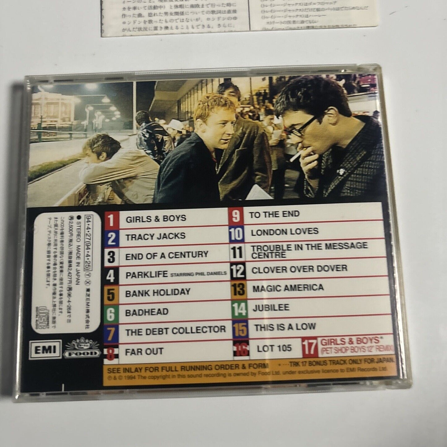 Blur - Park Life (CD, 1994) Japan EMI tocp-8226