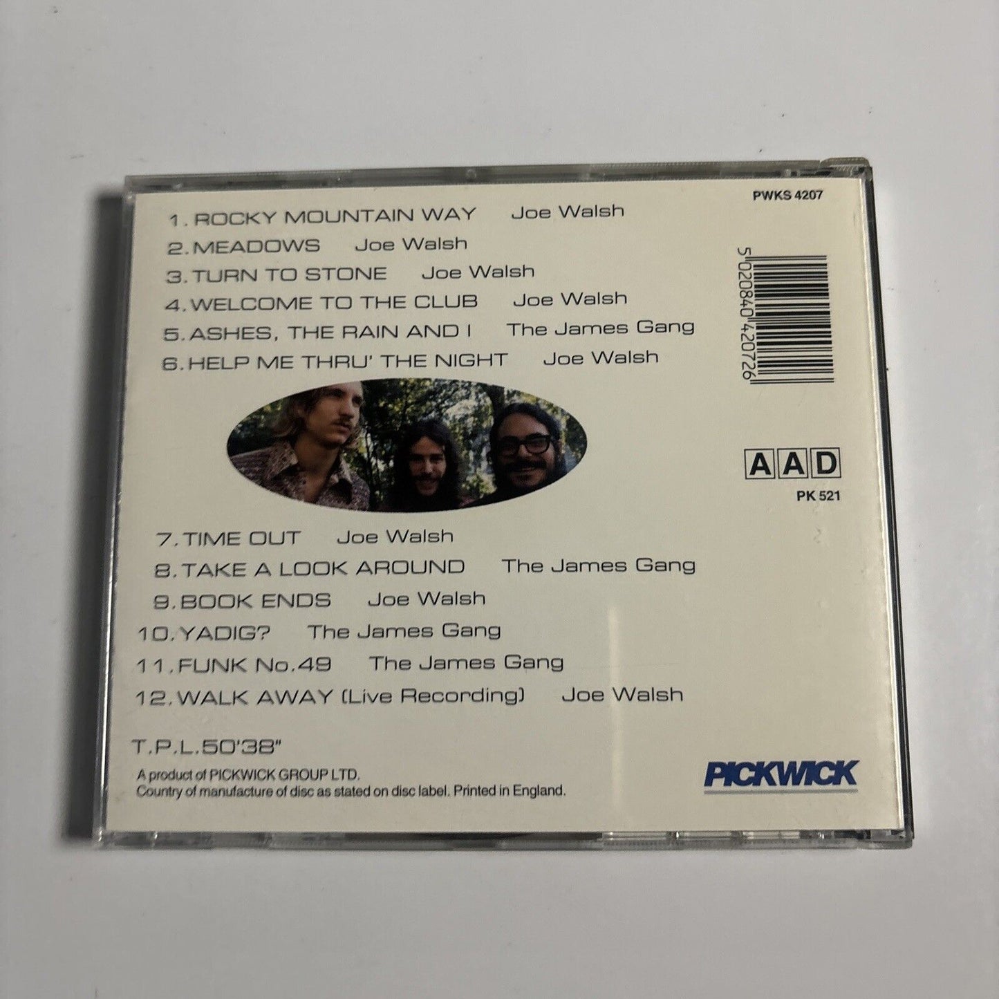 Joe Walsh / The James Gang - All The Best (CD, 1994) PWKS 4207