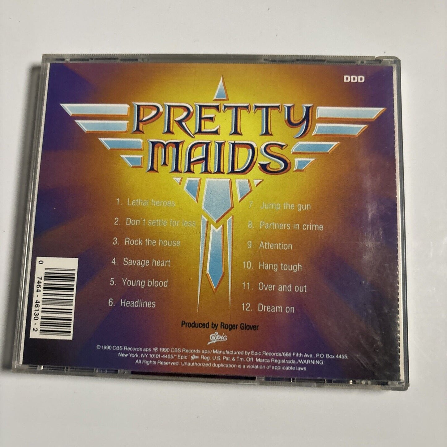 Pretty Maids - Lethal Heroes (CD, 1990) Rock - EK 46130
