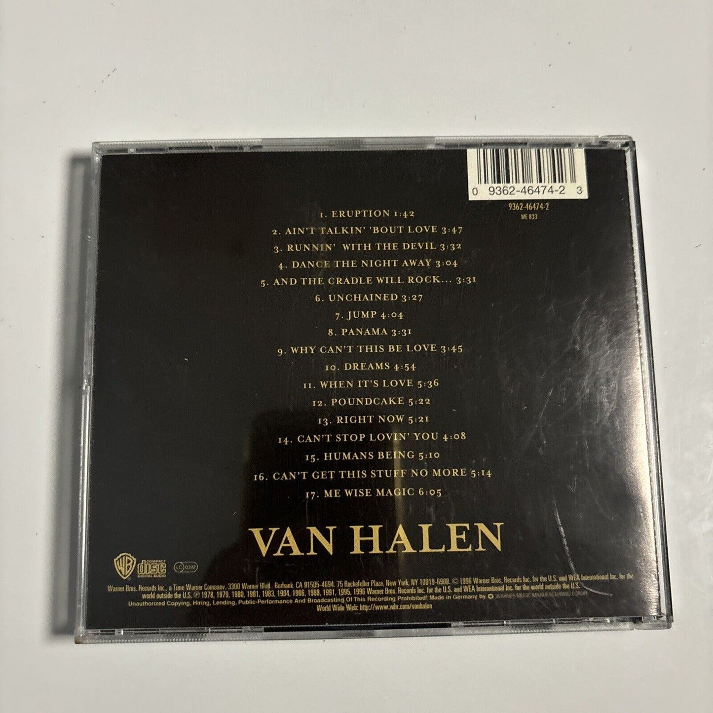 Van Halen - Van Halen – Best Of Volume 1 (CD, 1999) Warner Bros. Records