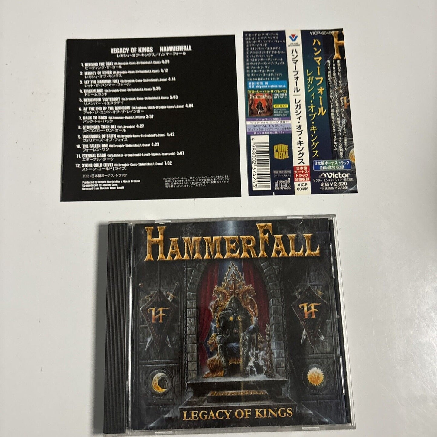 HammerFall - Legacy Of Kings (CD, 1998) Japan vicp-60456 Obi