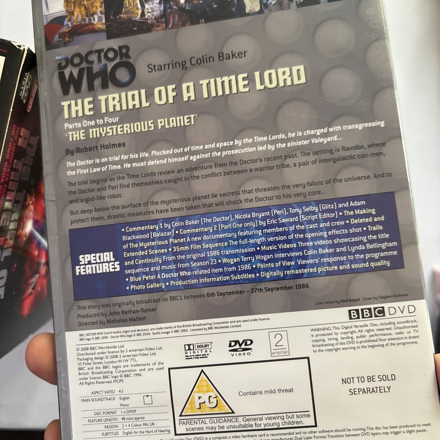 Doctor Who - The Trial Of A Time Lord (DVD, 3-Disc) Region 4 *Missing One Disc*