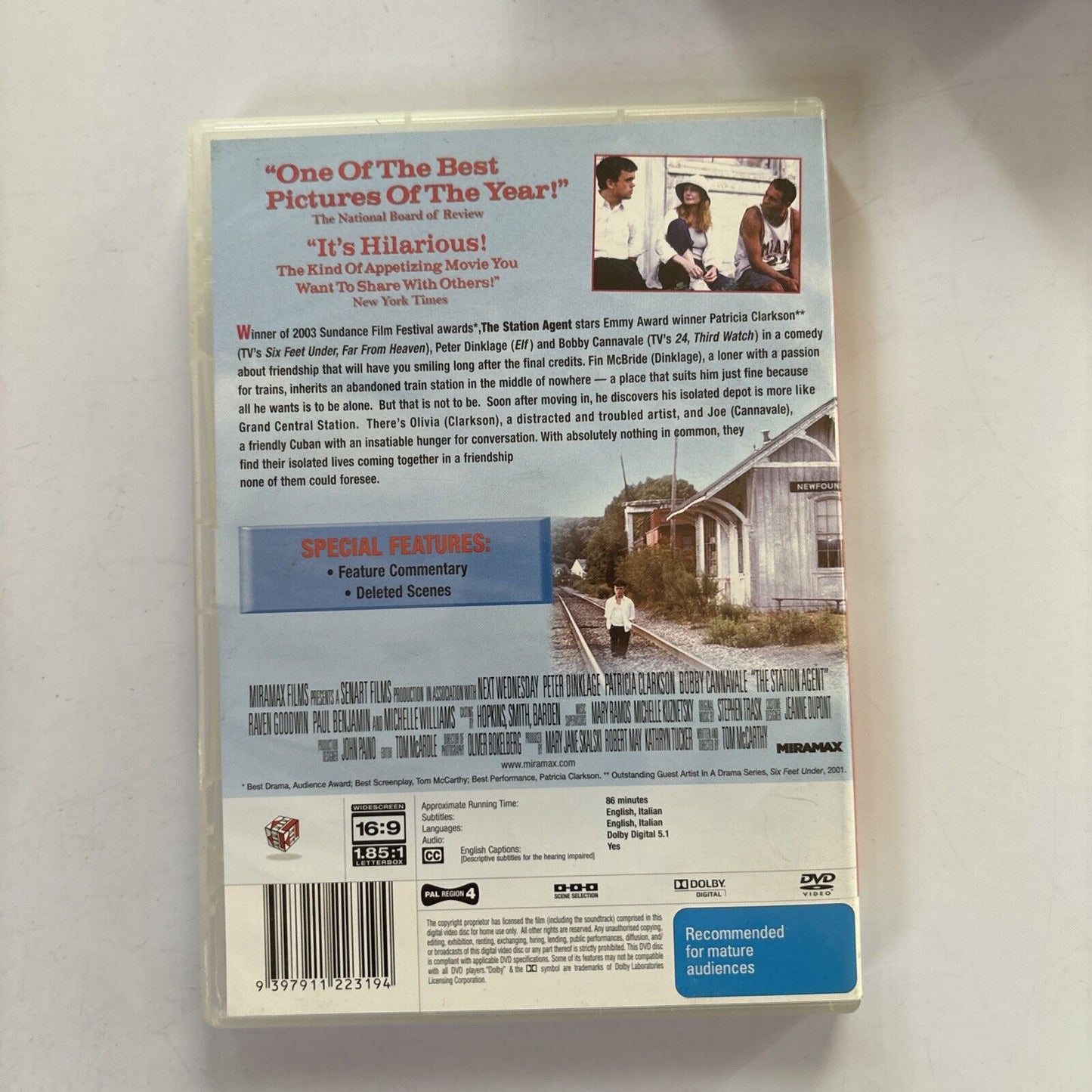 The Station Agent (DVD, 2002) Peter Dinklage Region 4