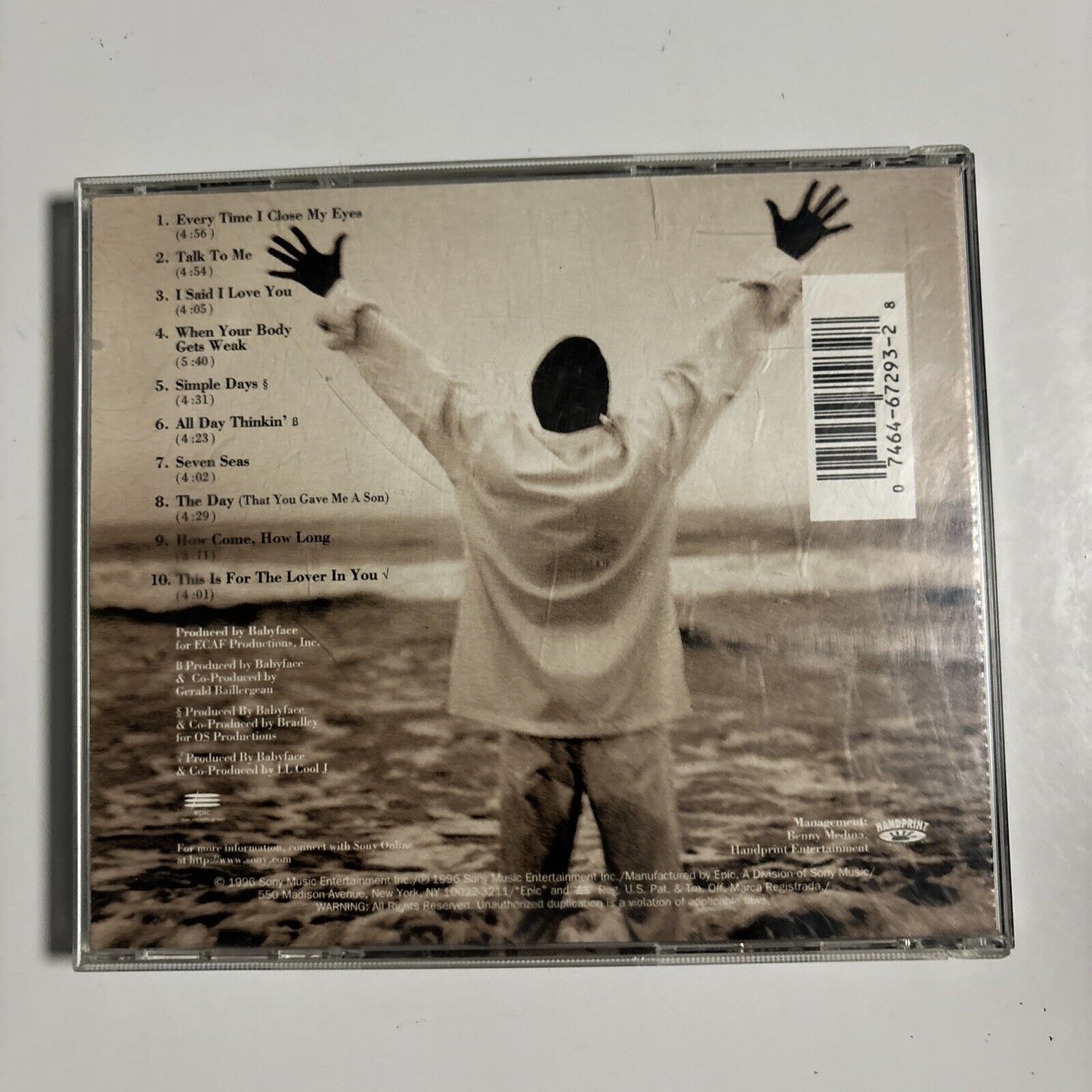 Babyface - The Day (CD, 1996) USA EK 67293