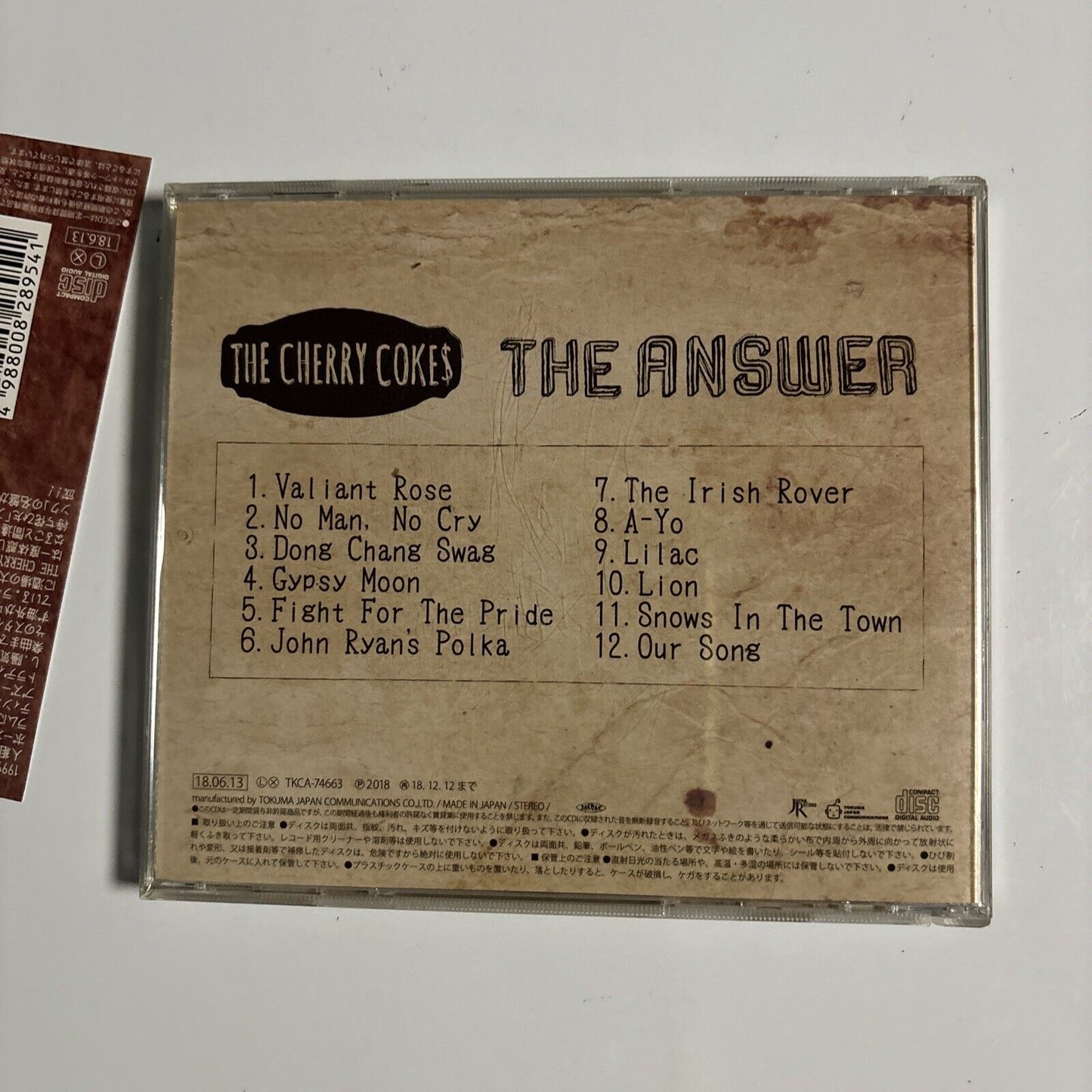 The Cherry Cokes - The Answer (CD, 2018) Japan tkca-74663 Obi