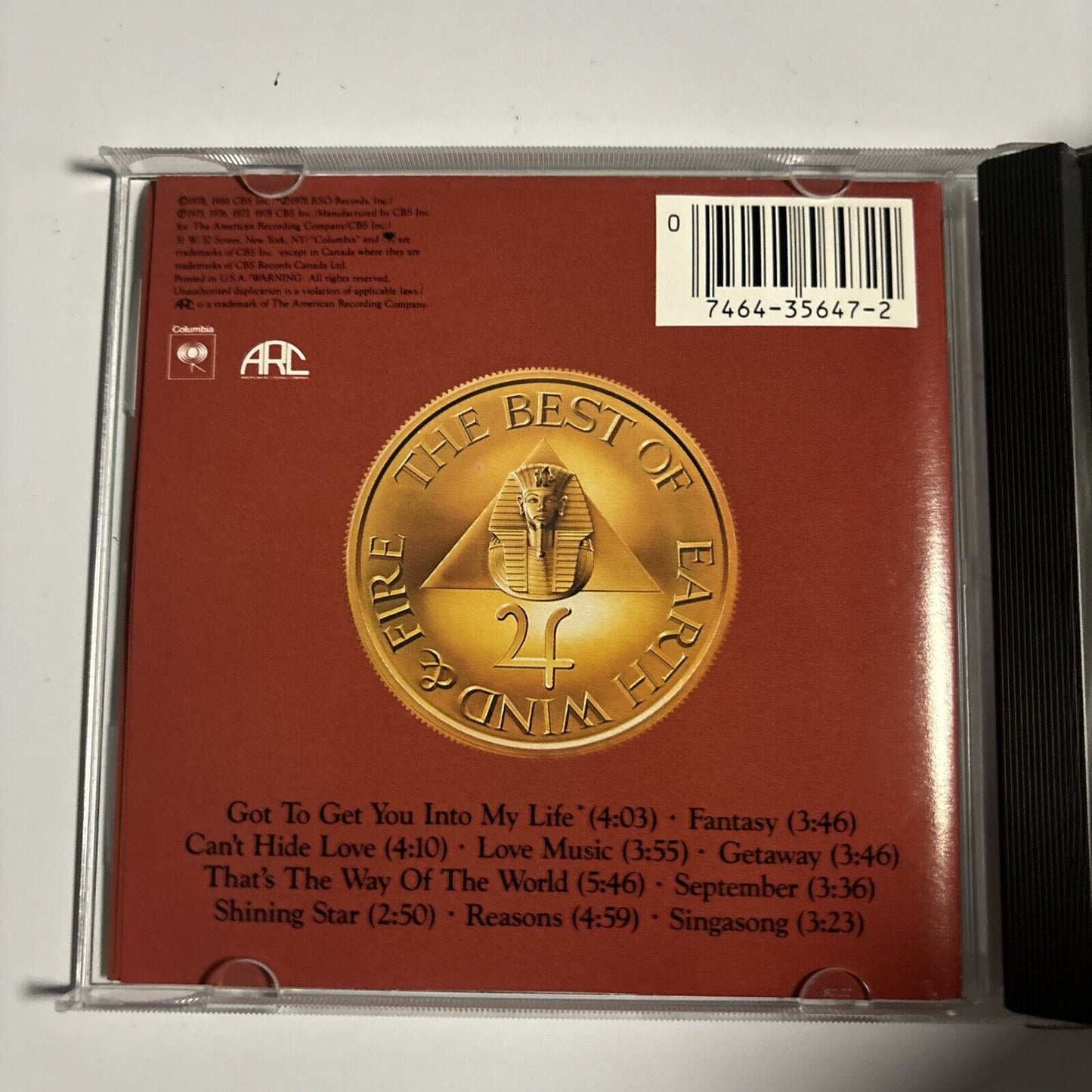 Earth, Wind & Fire - The Best Of Earth, Wind & Fire Vol. I (CD, 1978) CK 35647