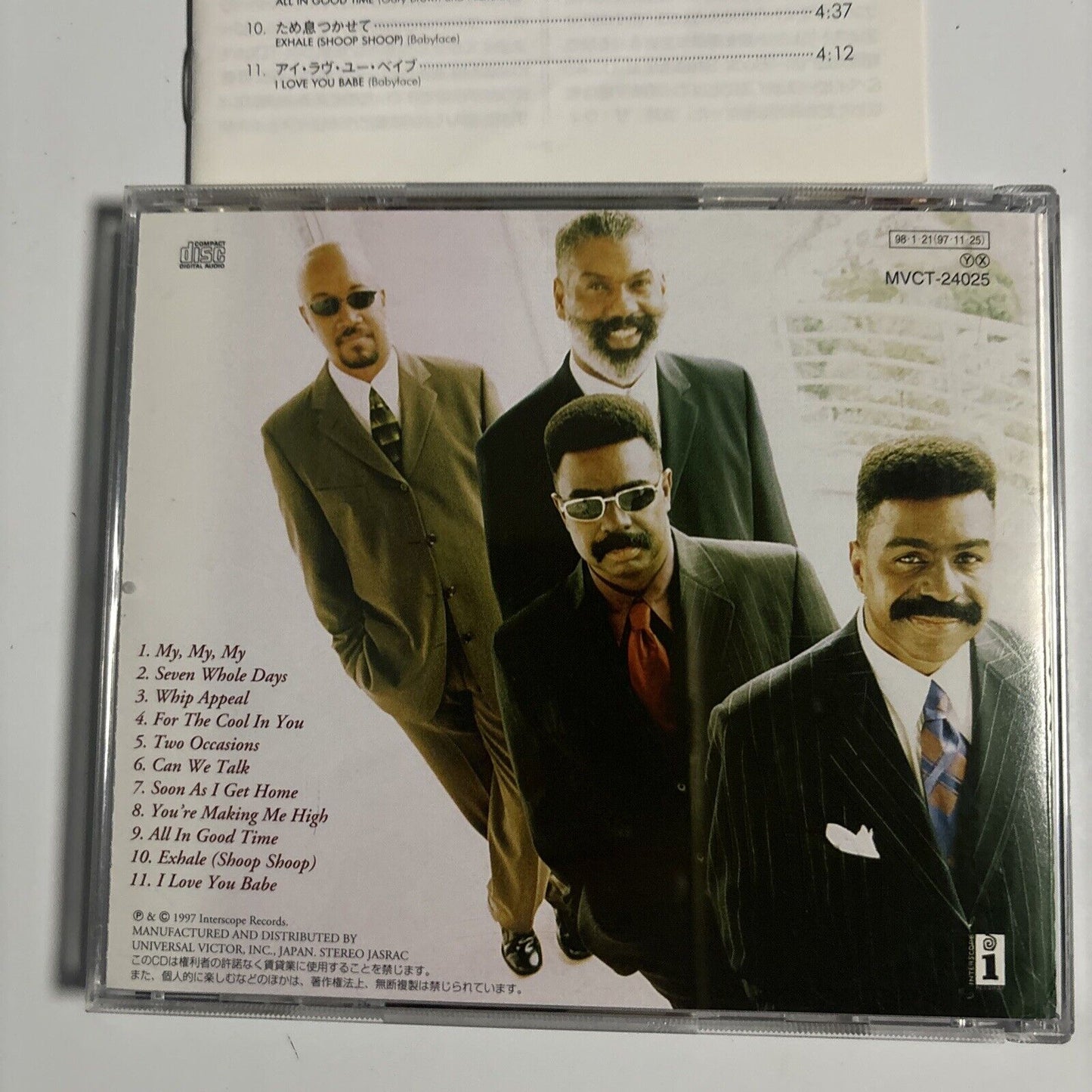 The Whispers - Song Book Volume One (The Songs Of Babyface) (CD 1997) mvct-24025