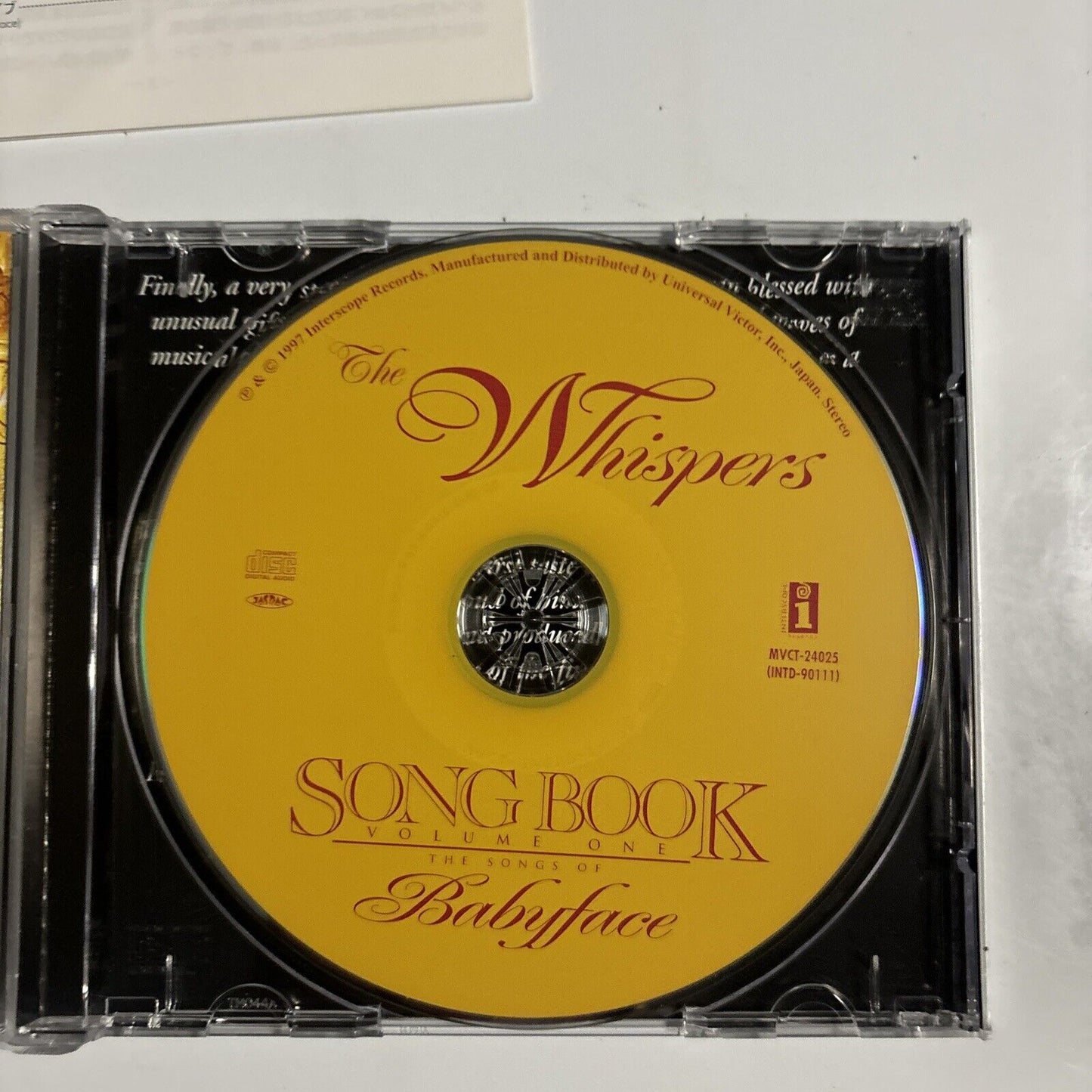 The Whispers - Song Book Volume One (The Songs Of Babyface) (CD 1997) mvct-24025