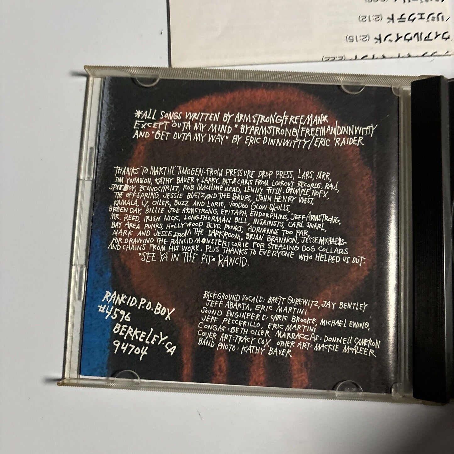 Rancid - Rancid (CD, 1995) Japan esca-6188 Rock