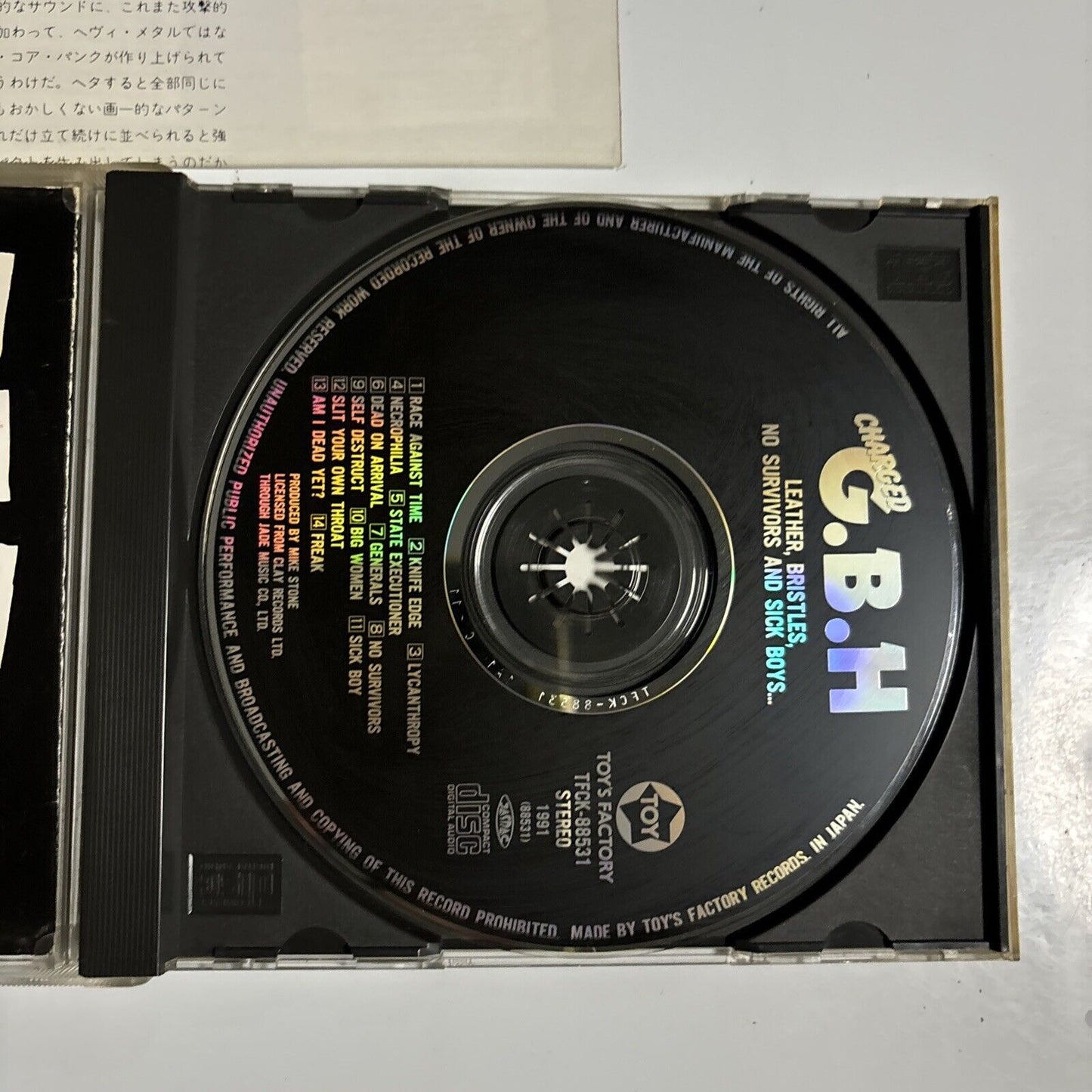 Charged G.B.H - Leather, Bristles, No Survivors and Sick Boys (CD, 1991) Japan