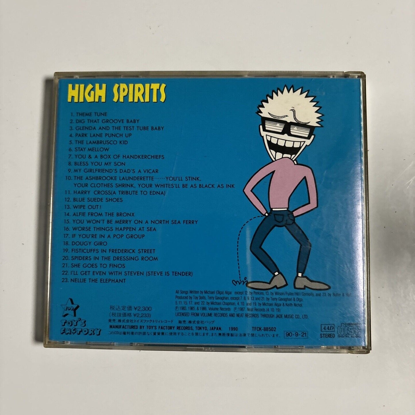 Toy Dolls - High Spirits (CD, 1990) Japan tfck-88502
