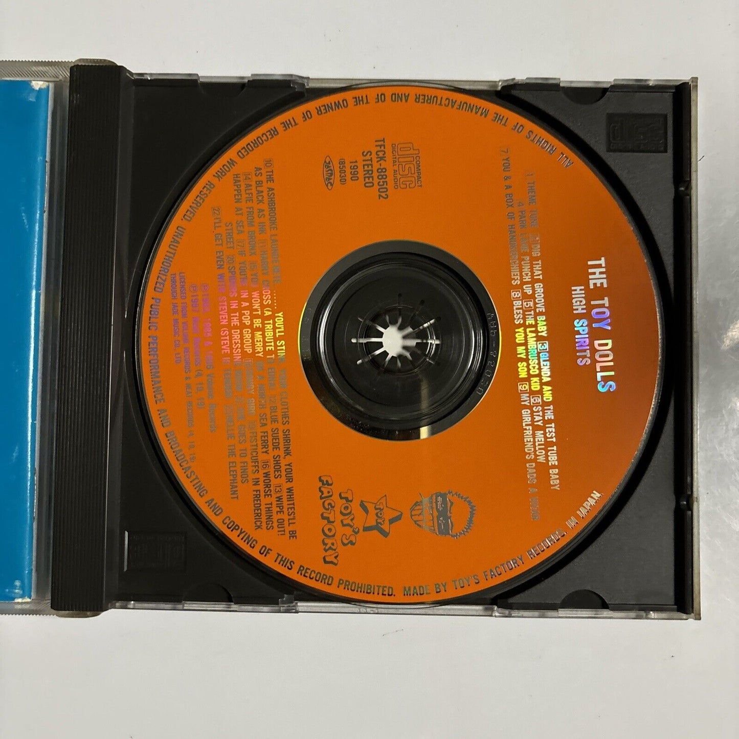 Toy Dolls - High Spirits (CD, 1990) Japan tfck-88502