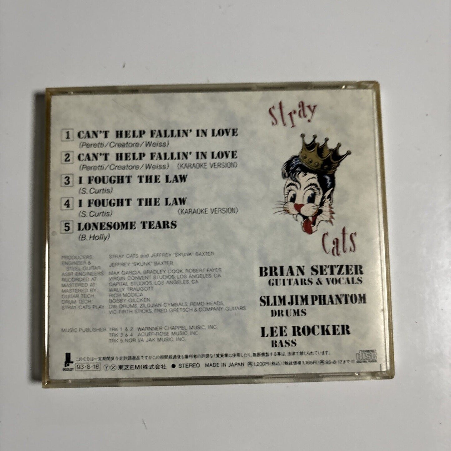 Stray Cats - Can't Help Fallin' In Love (CD, 1993) Japan tocp-7849
