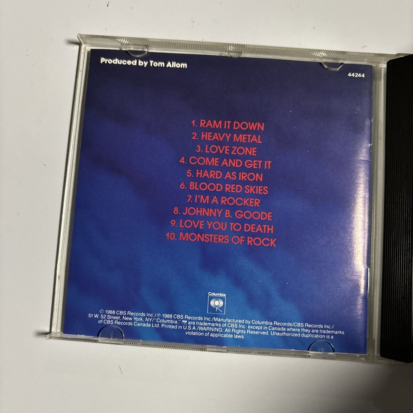 Judas Priest - Ram It Down (CD, 1988) Columbia CK 44244 Rock