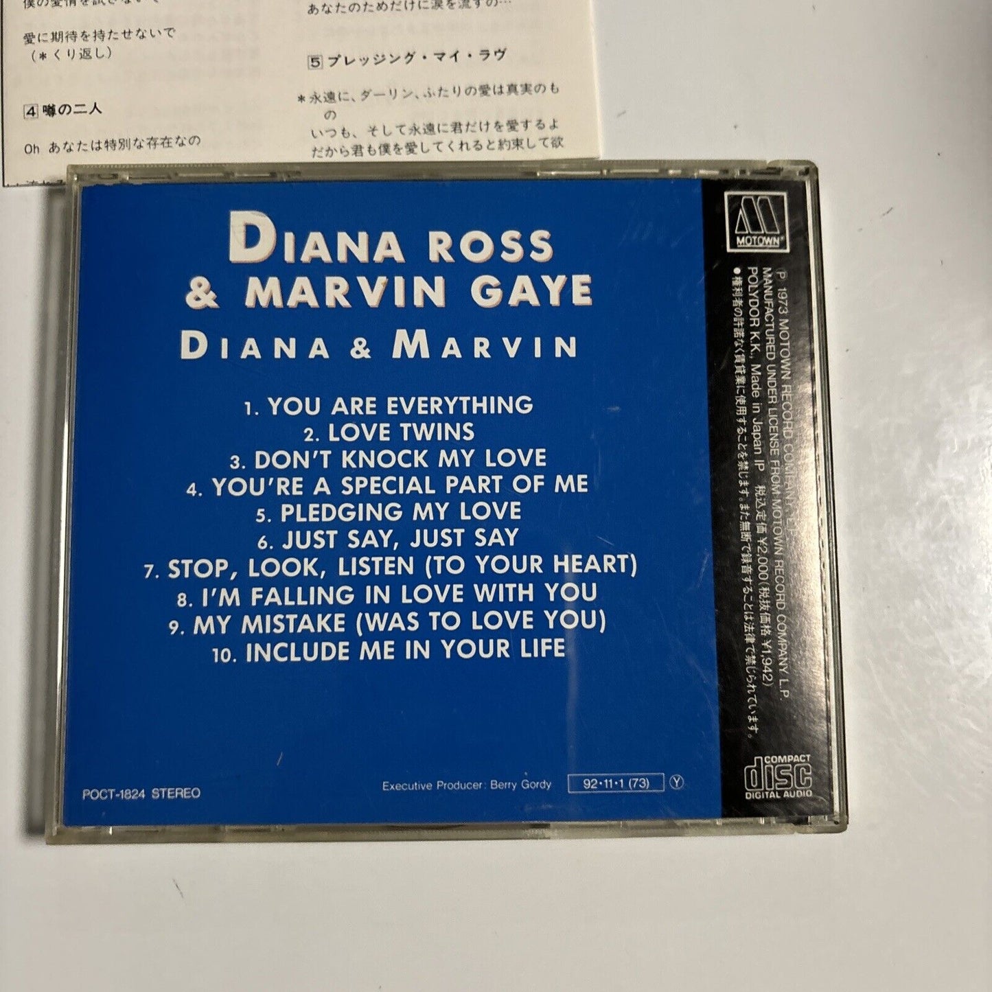 Diana Ross & Marvin Gaye - Diana & Marvin (CD, 1992) Japan poct-1824
